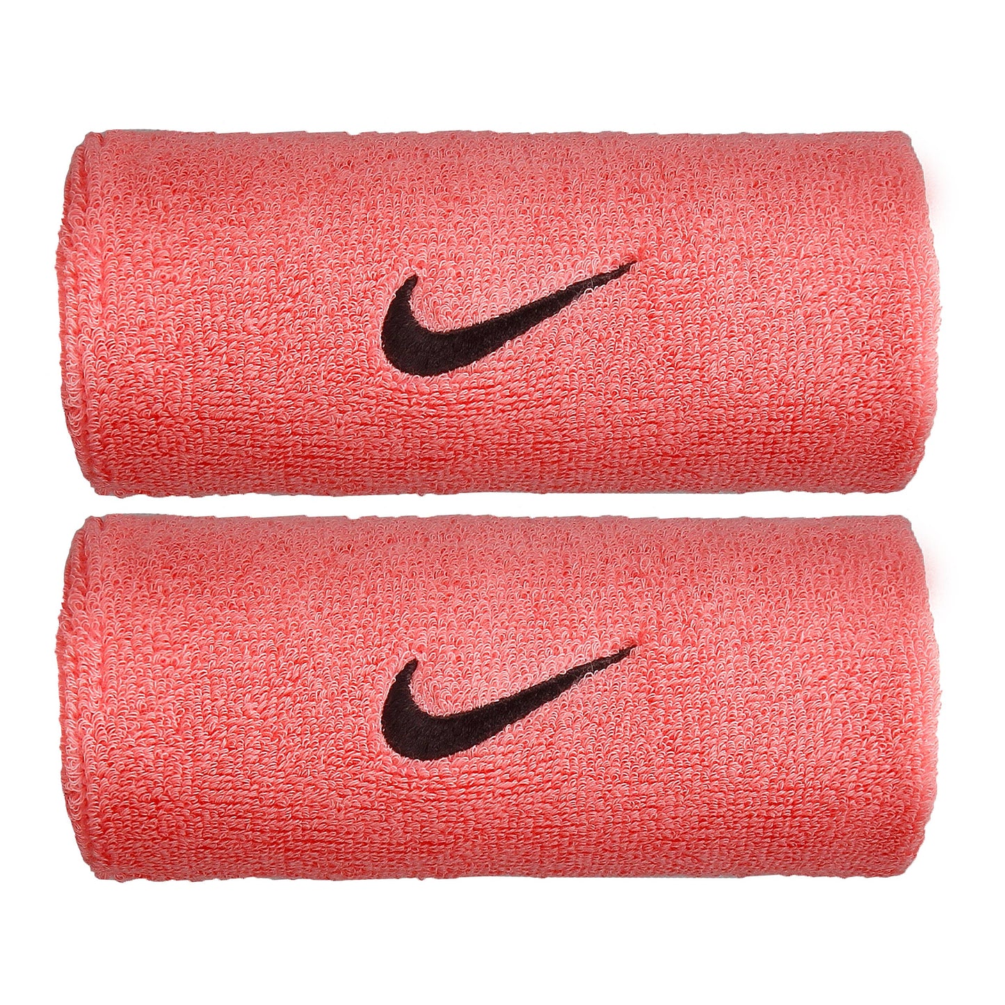 Nike Swoosh Doublewide Zweetband Verpakking 2 stuks Unisex - roze, zwart Nike Swoosh Doublewide Zweetband Verpakking 2 stuks Unisex - roze, zwart