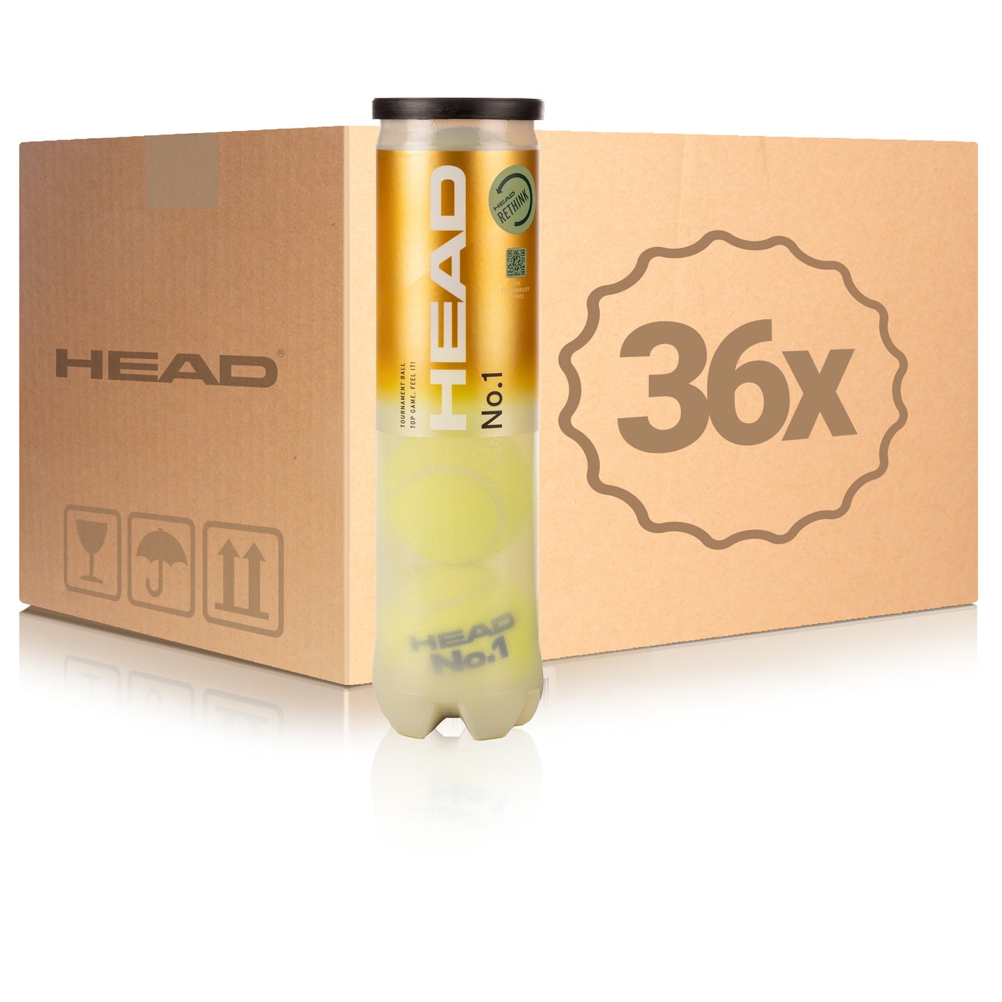 HEAD 36x verpakking 4 stuks No.1 In een doos HEAD 36x verpakking 4 stuks No.1 In een doos
