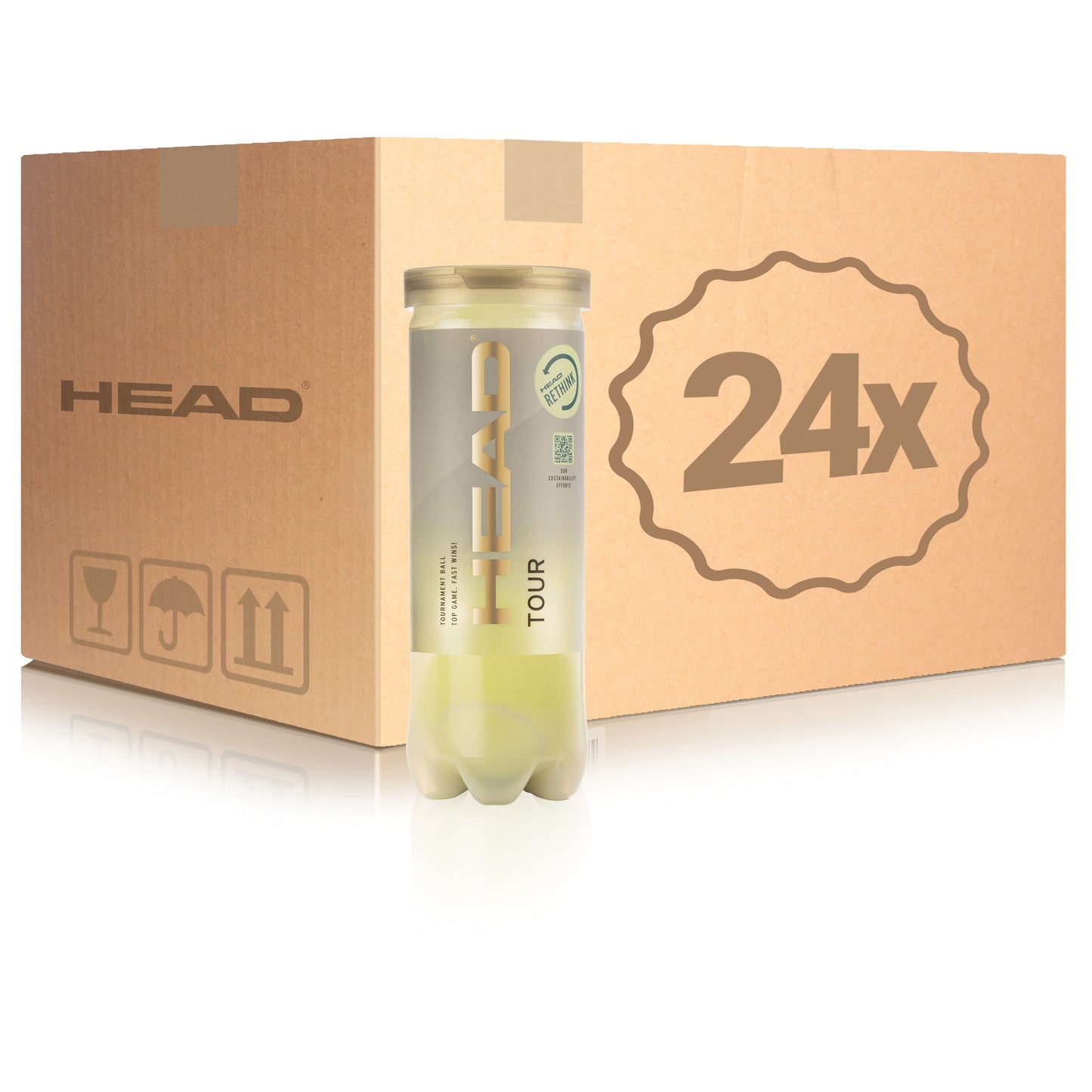HEAD 24x verpakking 3 stuks Tour In een doos HEAD 24x verpakking 3 stuks Tour In een doos
