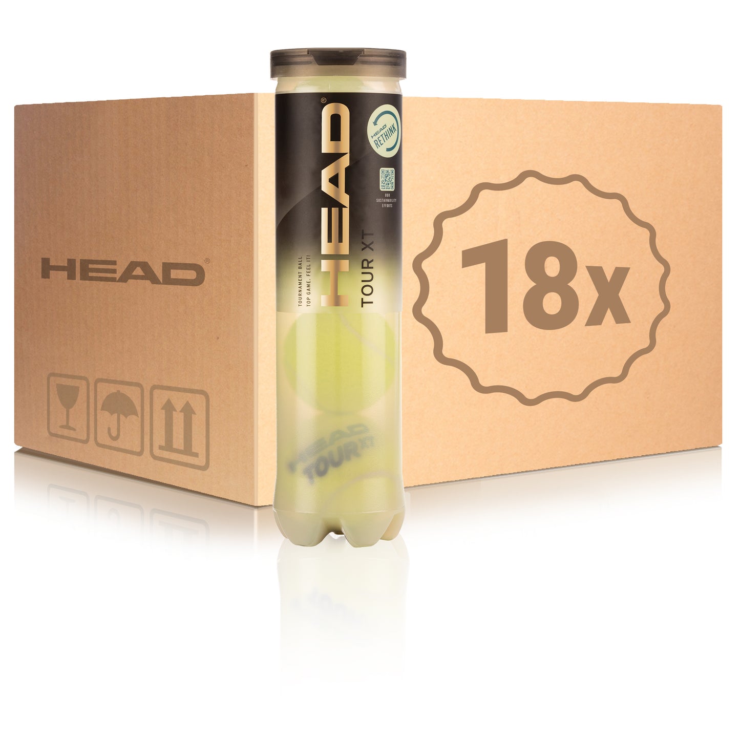 HEAD 18x verpakking 4 stuks Tour XT In een doos HEAD 18x verpakking 4 stuks Tour XT In een doos