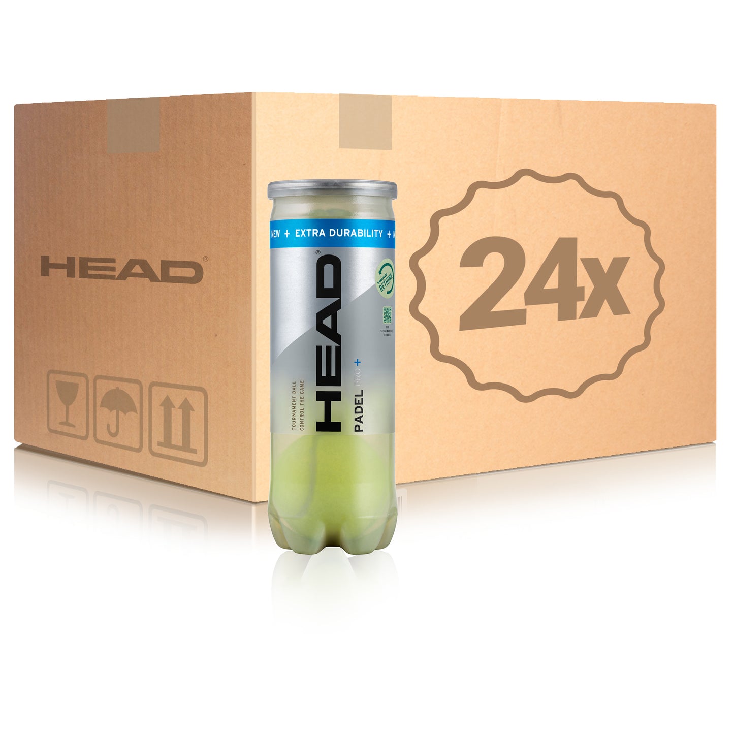 HEAD 24x verpakking 3 stuks Padel Pro+ In een doos HEAD 24x verpakking 3 stuks Padel Pro+ In een doos