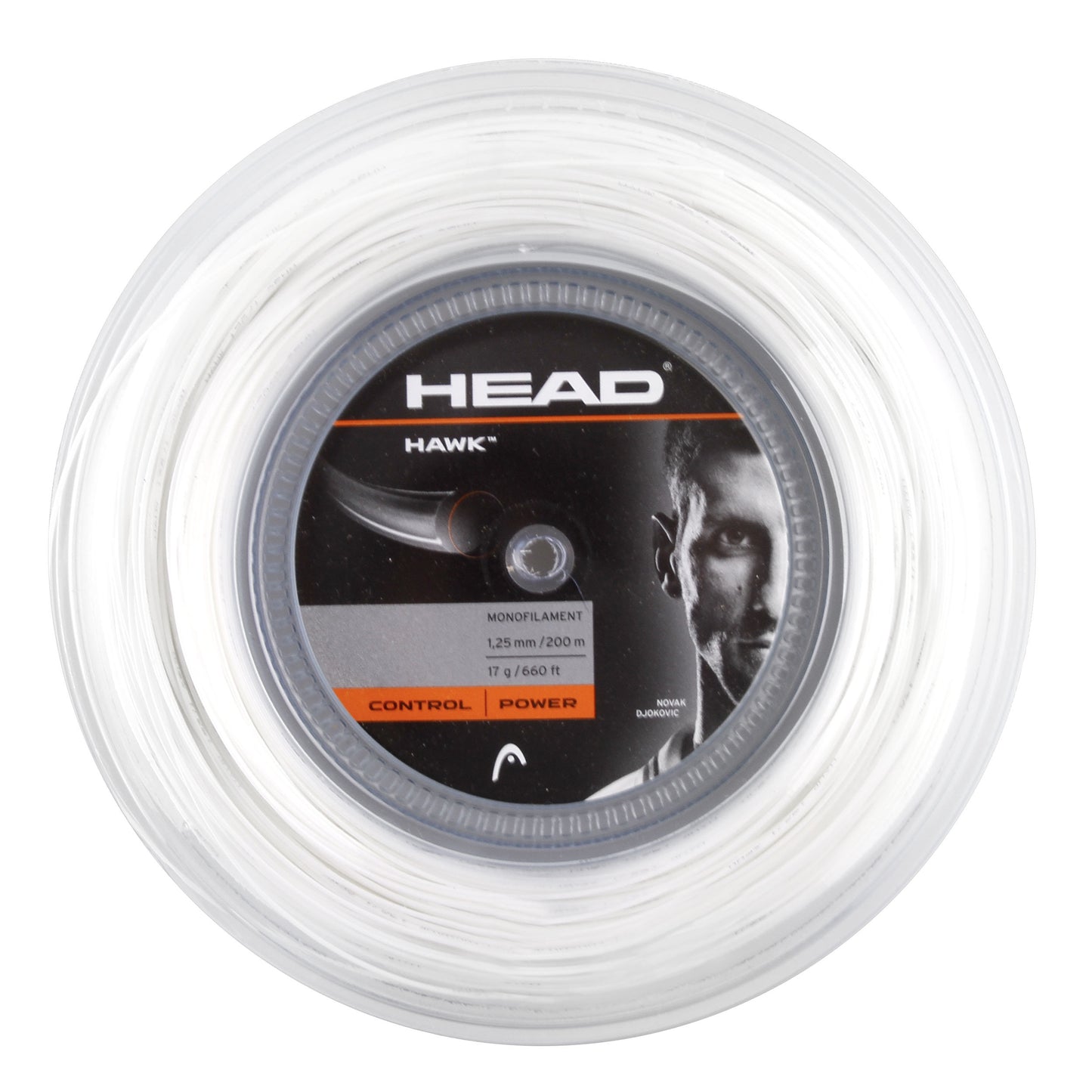 HEAD Hawk Rol Snaren 200m-Wit HEAD Hawk Rol Snaren 200m-Wit