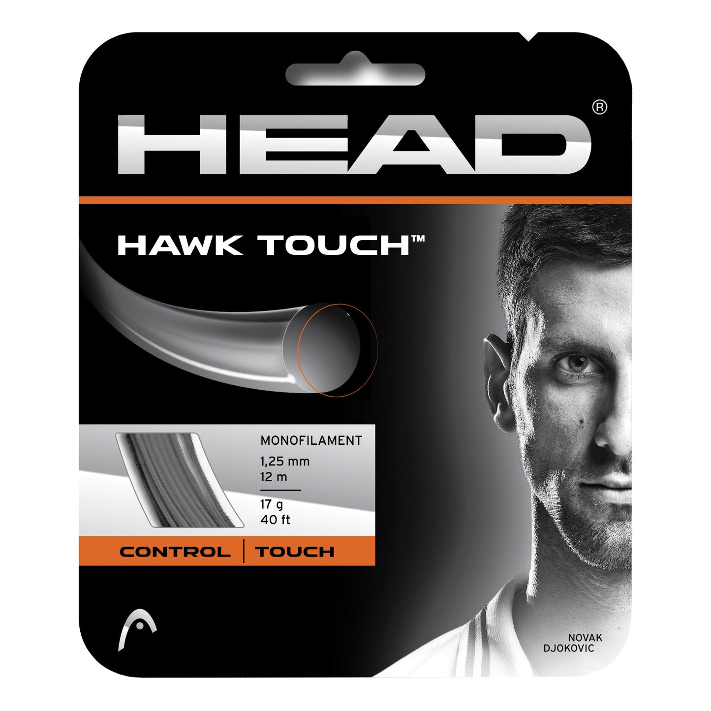 HEAD Hawk Touch Set snaren 12m - antraciet HEAD Hawk Touch Set snaren 12m - antraciet