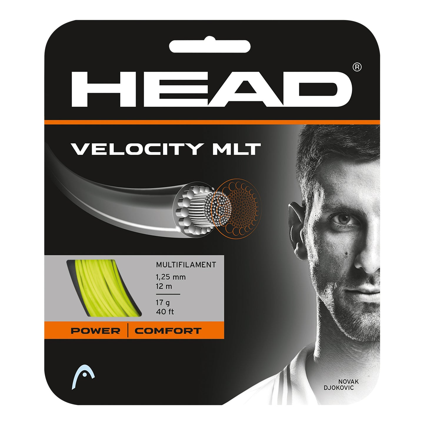 HEAD Velocity MLT Set Snaren 12m-Geel HEAD Velocity MLT Set Snaren 12m-Geel