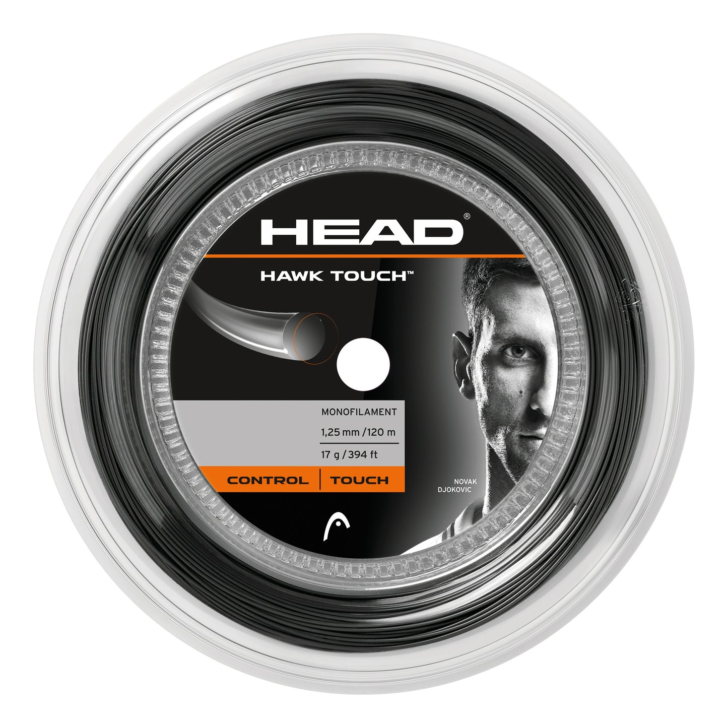HEAD Hawk Touch Rol snaren 200m - antraciet HEAD Hawk Touch Rol snaren 200m - antraciet
