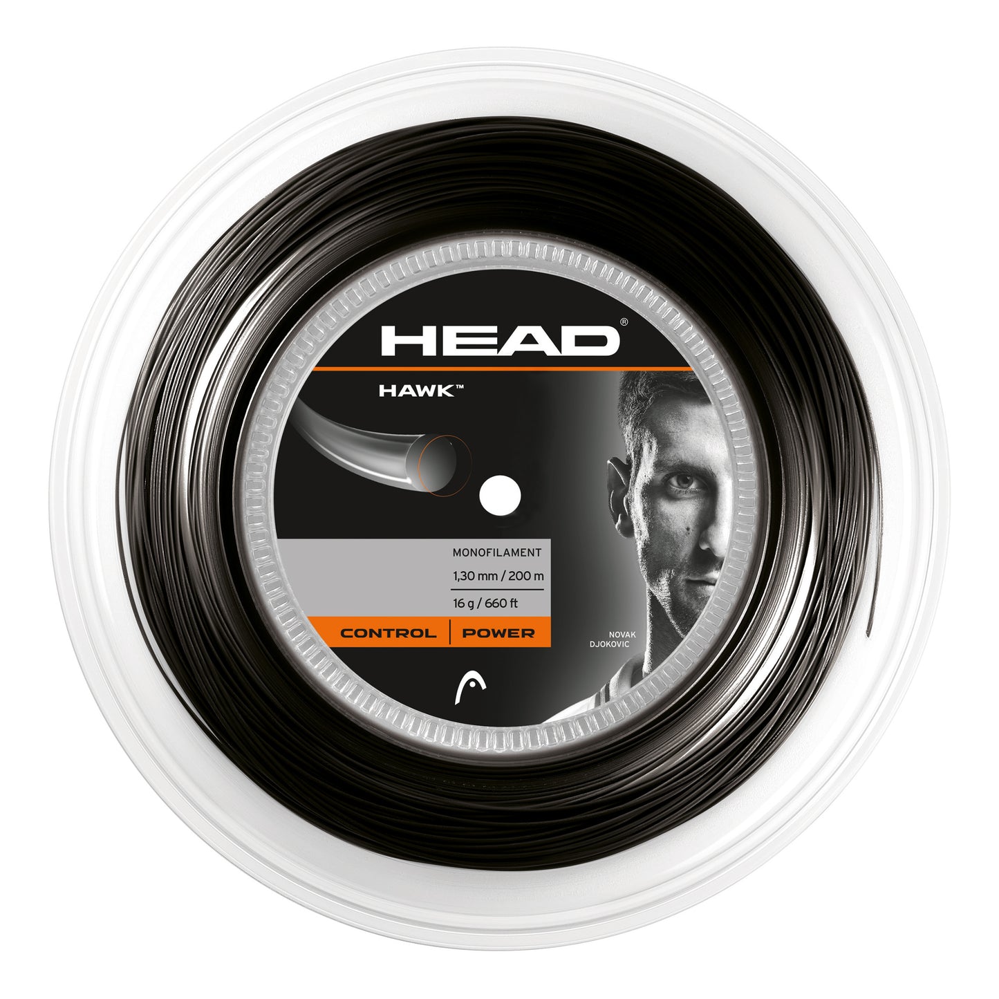 HEAD Hawk Rol Snaren 200m-Zwart HEAD Hawk Rol Snaren 200m-Zwart