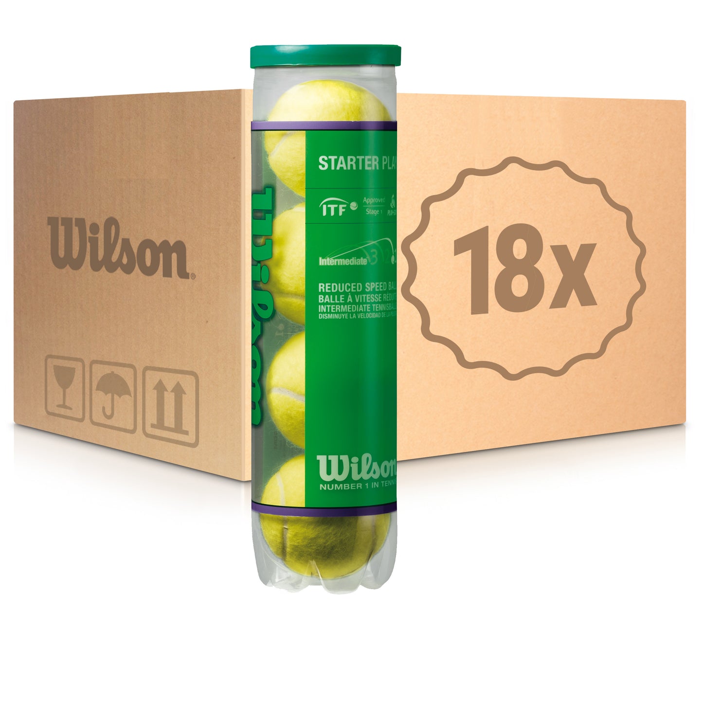 Wilson 18x verpakking 4 stuks Starter Play (Stage 1) In een doos Wilson 18x verpakking 4 stuks Starter Play (Stage 1) In een doos