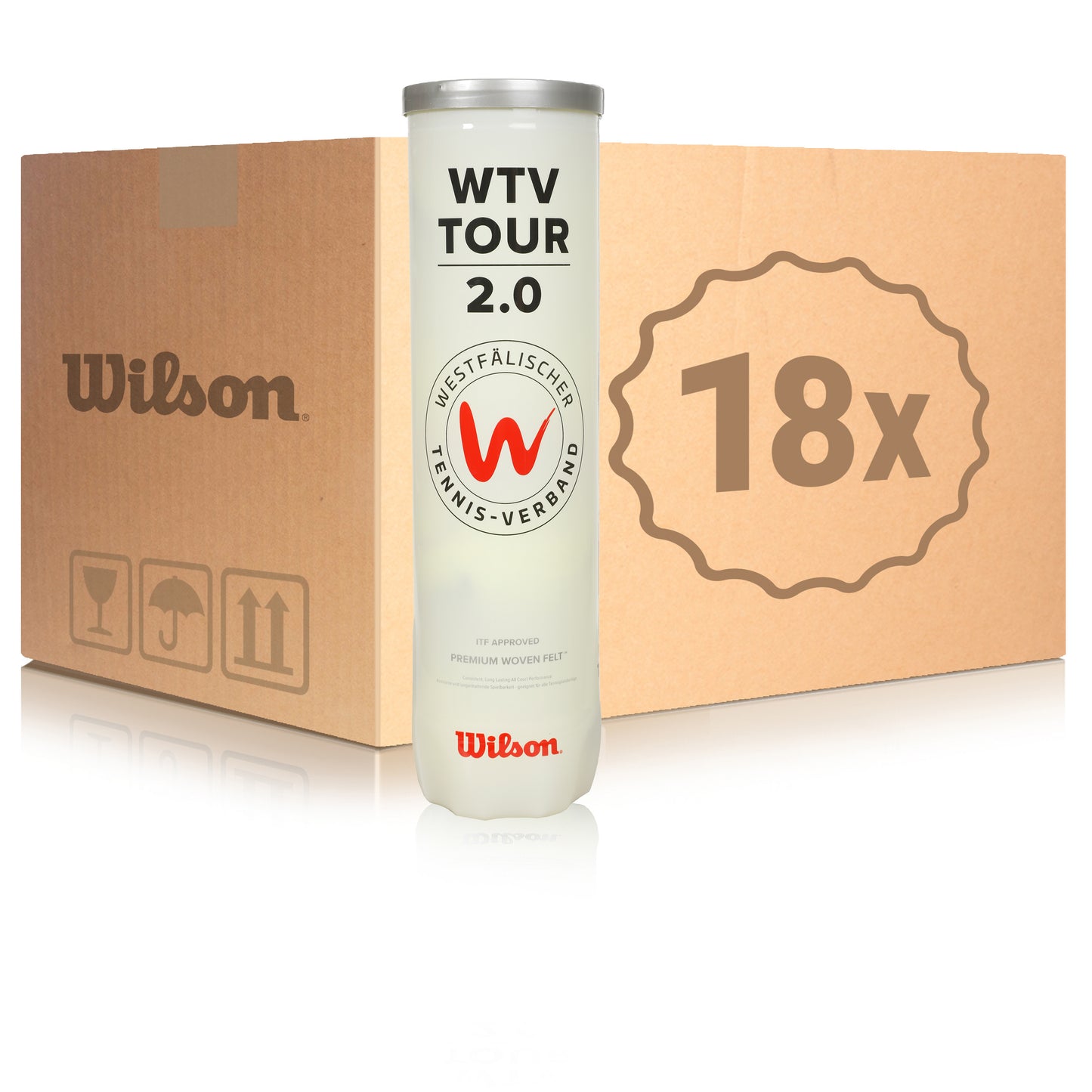 Wilson 18x verpakking 4 stuks WTV TOUR 2.0 Wilson 18x verpakking 4 stuks WTV TOUR 2.0