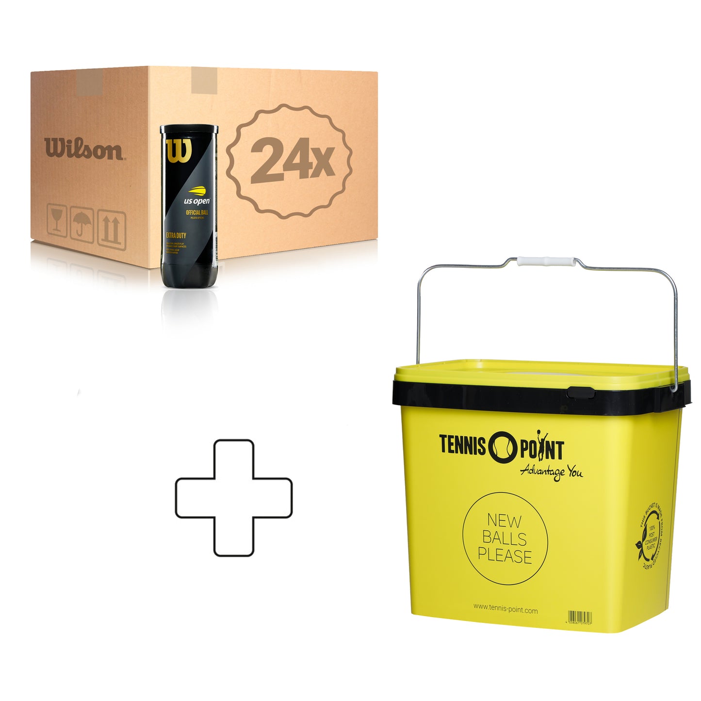 Wilson 24x verpakking 3 stuks US Open Wilson 24x verpakking 3 stuks US Open