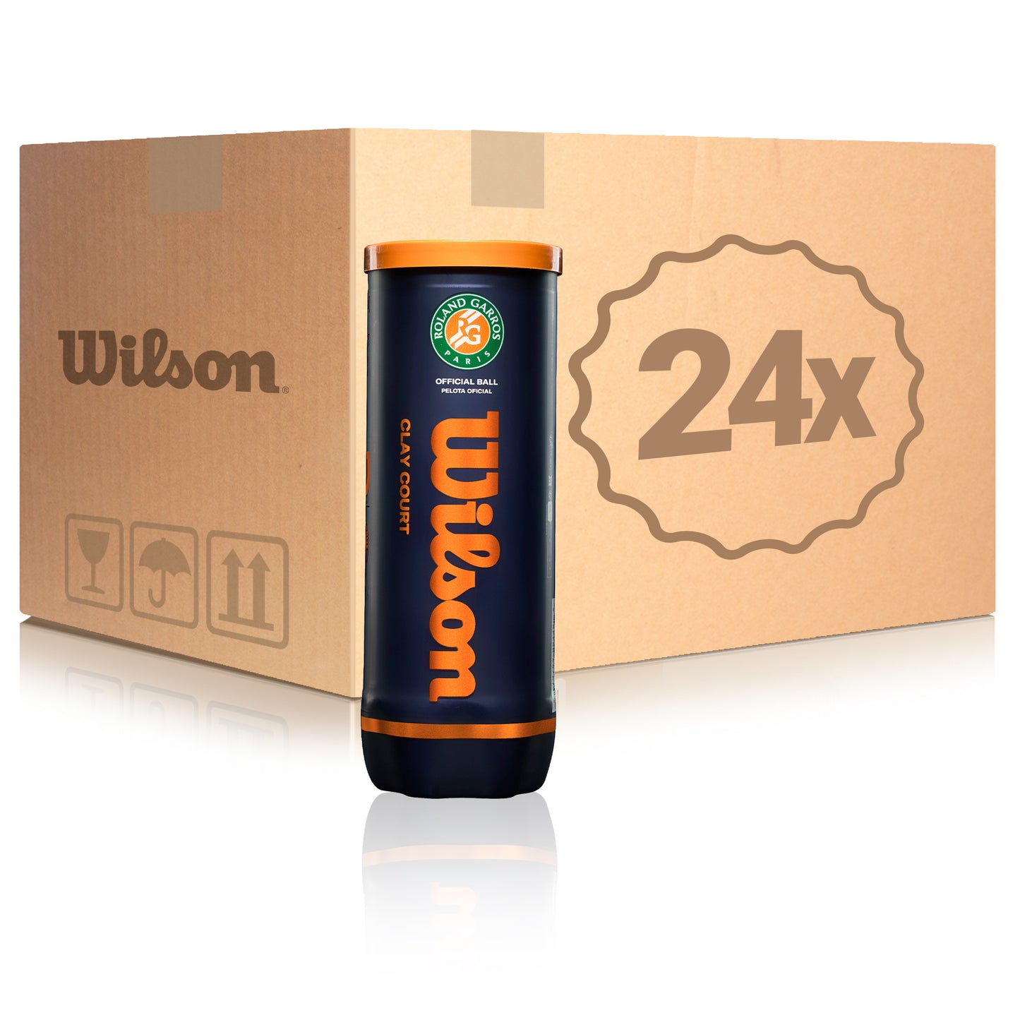 Wilson 24x verpakking 3 stuks Roland Garros Official In een doos Wilson 24x verpakking 3 stuks Roland Garros Official In een doos