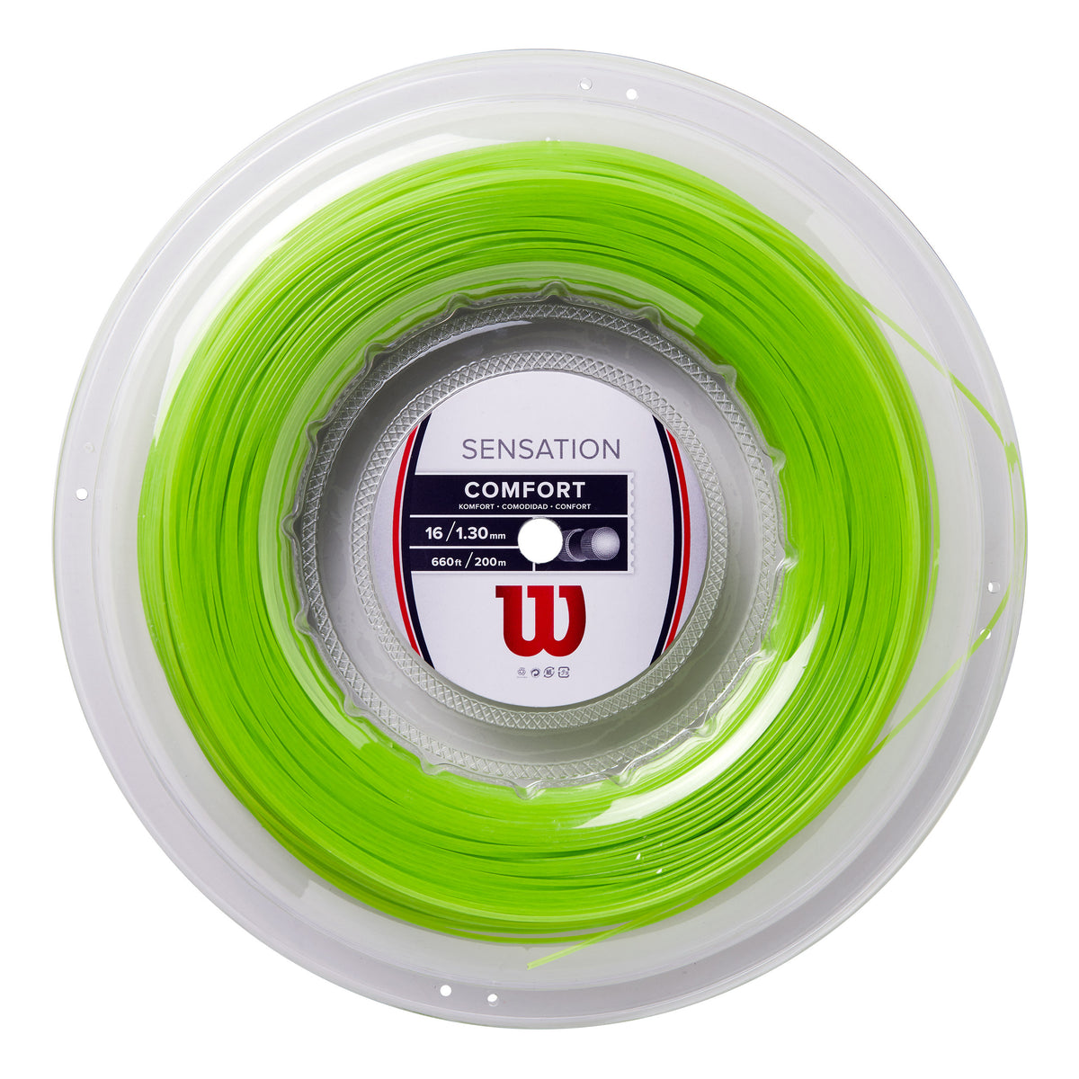 Wilson Sensation 16 Rol snaren 200m - neongroen Wilson Sensation 16 Rol snaren 200m - neongroen