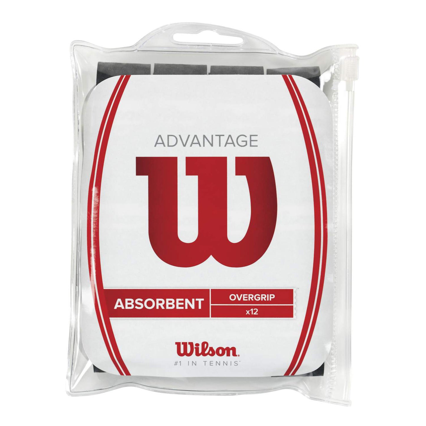Wilson Advantage Overgrip Verpakking 12 stuks - zwart Wilson Advantage Overgrip Verpakking 12 stuks - zwart
