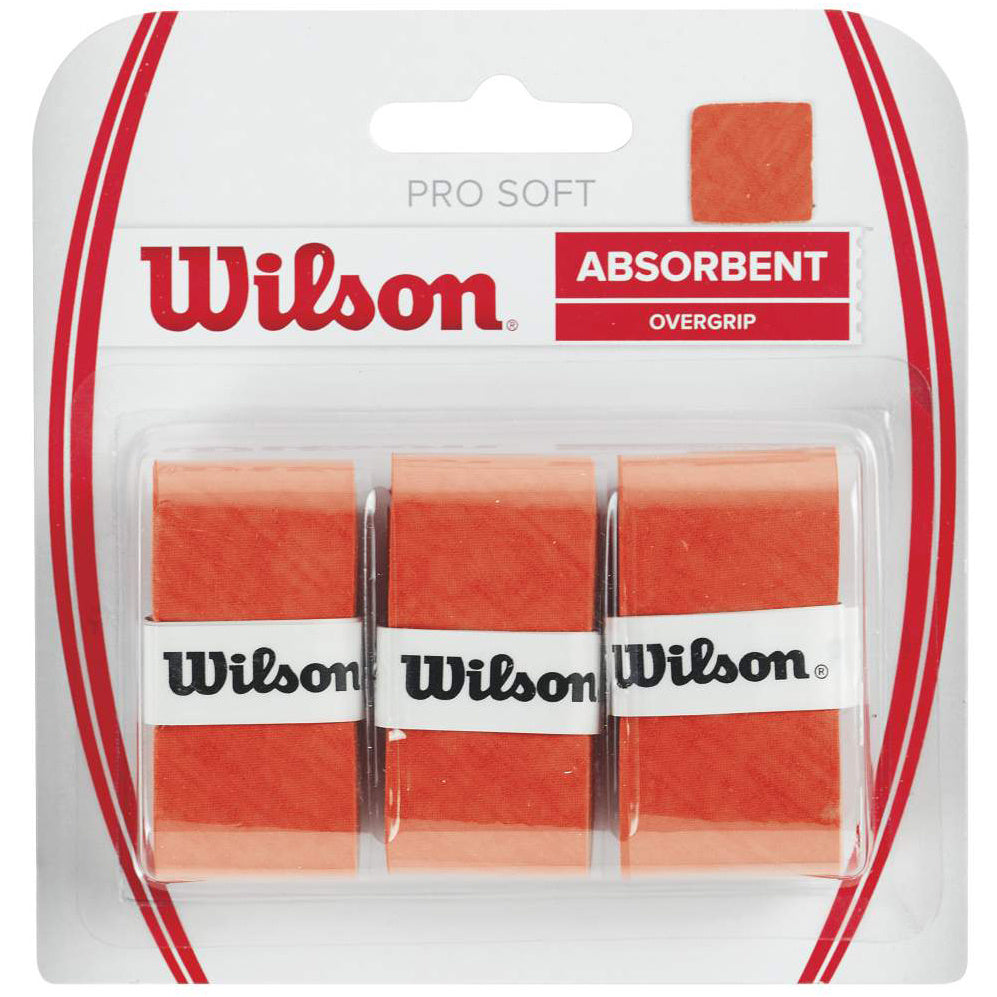 Wilson Soft Overgrip Verpakking 3 Stuks-Oranje Wilson Soft Overgrip Verpakking 3 Stuks-Oranje
