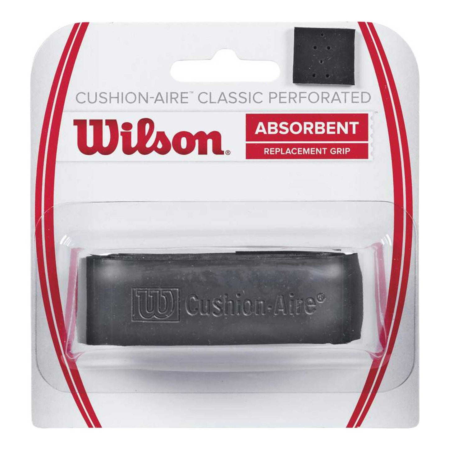 Wilson Cushion-Aire Classic Perforated Verpakking 1 Stuk-Zwart Wilson Cushion-Aire Classic Perforated Verpakking 1 Stuk-Zwart