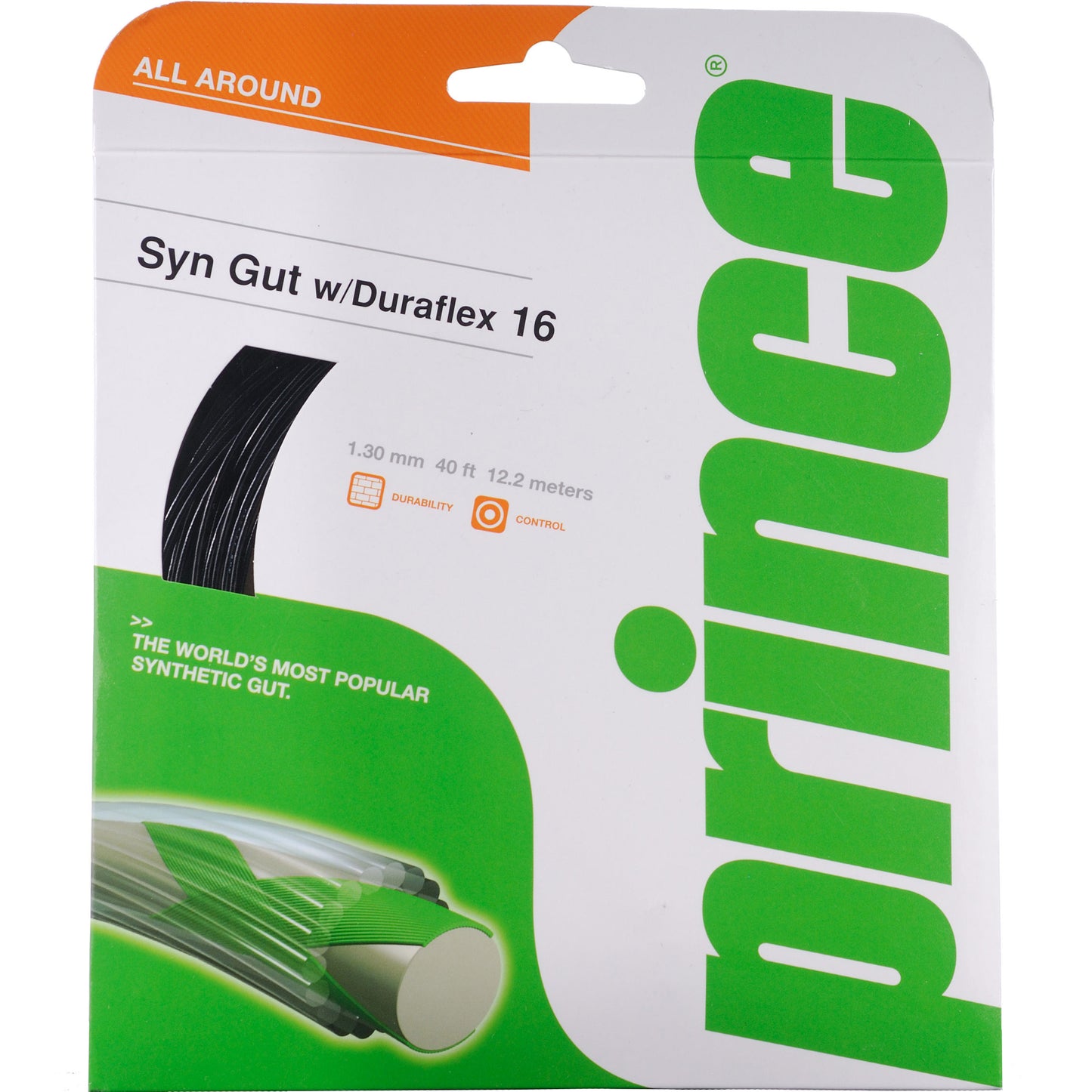 Prince Synthetic Gut Duraflex Set Snaren 12,2m-Zwart Prince Synthetic Gut Duraflex Set Snaren 12,2m-Zwart