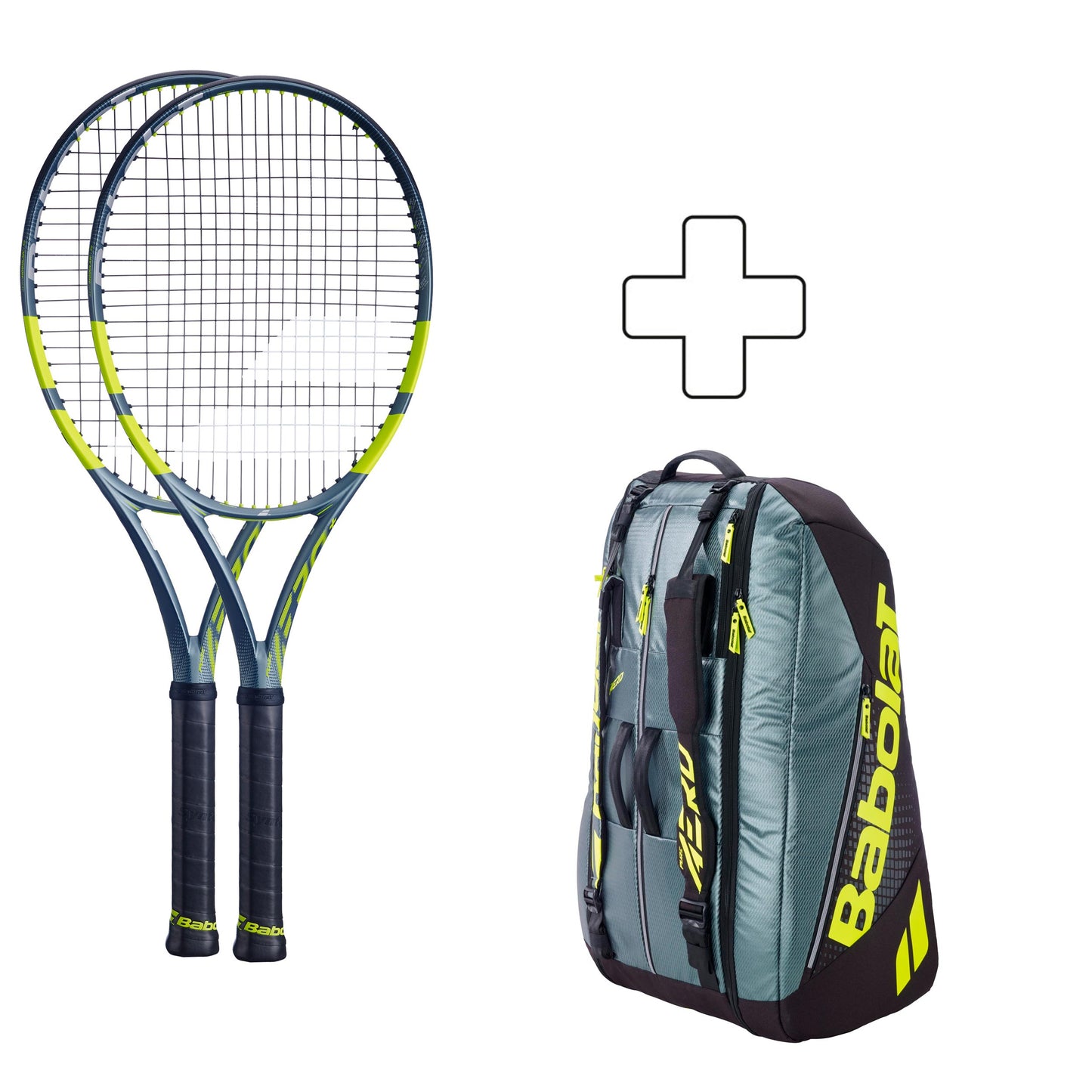 Babolat 2x Pure Aero + Plus rackettas Babolat 2x Pure Aero + Plus rackettas