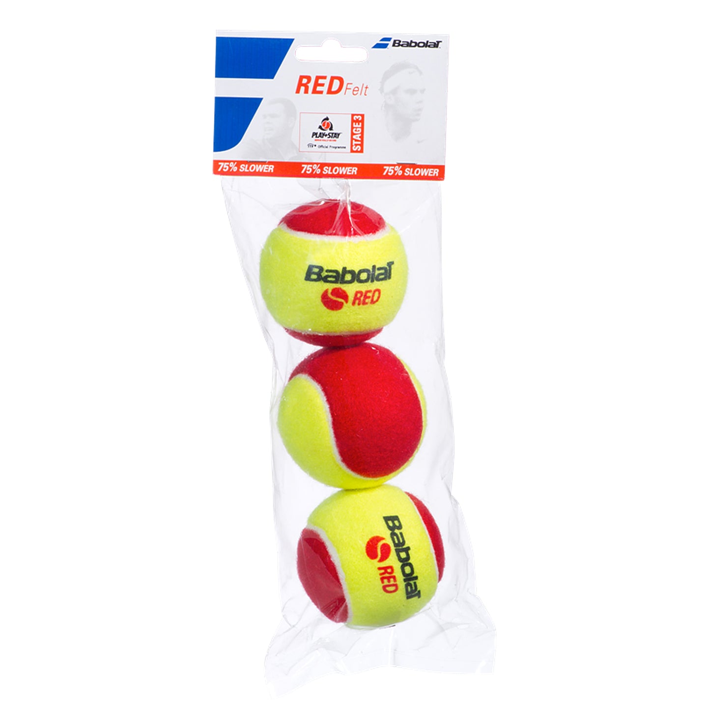 Babolat Felt (Stage 3) Zak met 3 stuks Babolat Felt (Stage 3) Zak met 3 stuks