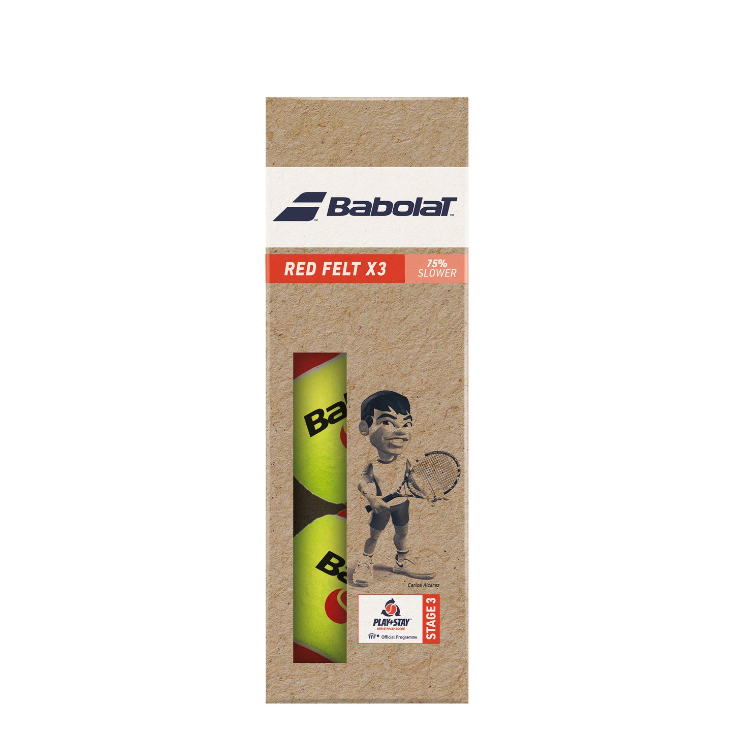 Babolat Red Felt (Stage 3) Zak Met 3 Stuks Babolat Red Felt (Stage 3) Zak Met 3 Stuks