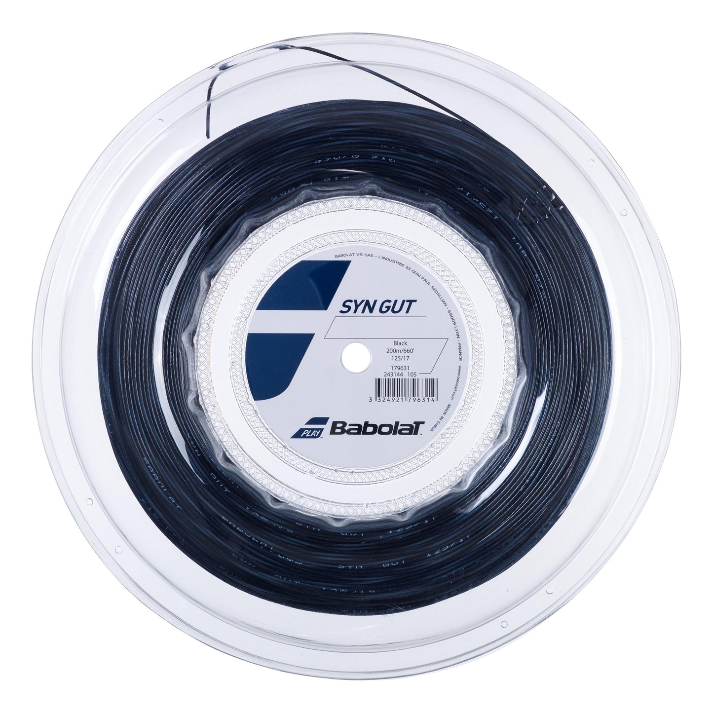 Babolat Synthetic Gut Rol Snaren 200m-Zwart Babolat Synthetic Gut Rol Snaren 200m-Zwart