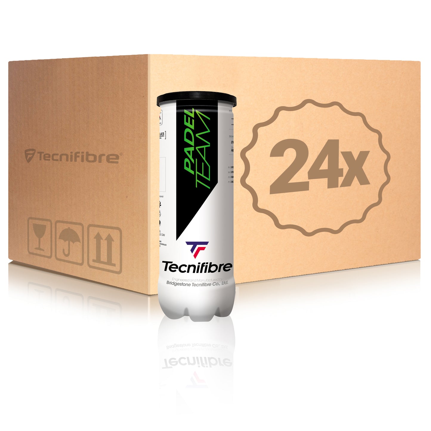 Tecnifibre 24x verpakking 3 stuks Team In een doos Tecnifibre 24x verpakking 3 stuks Team In een doos