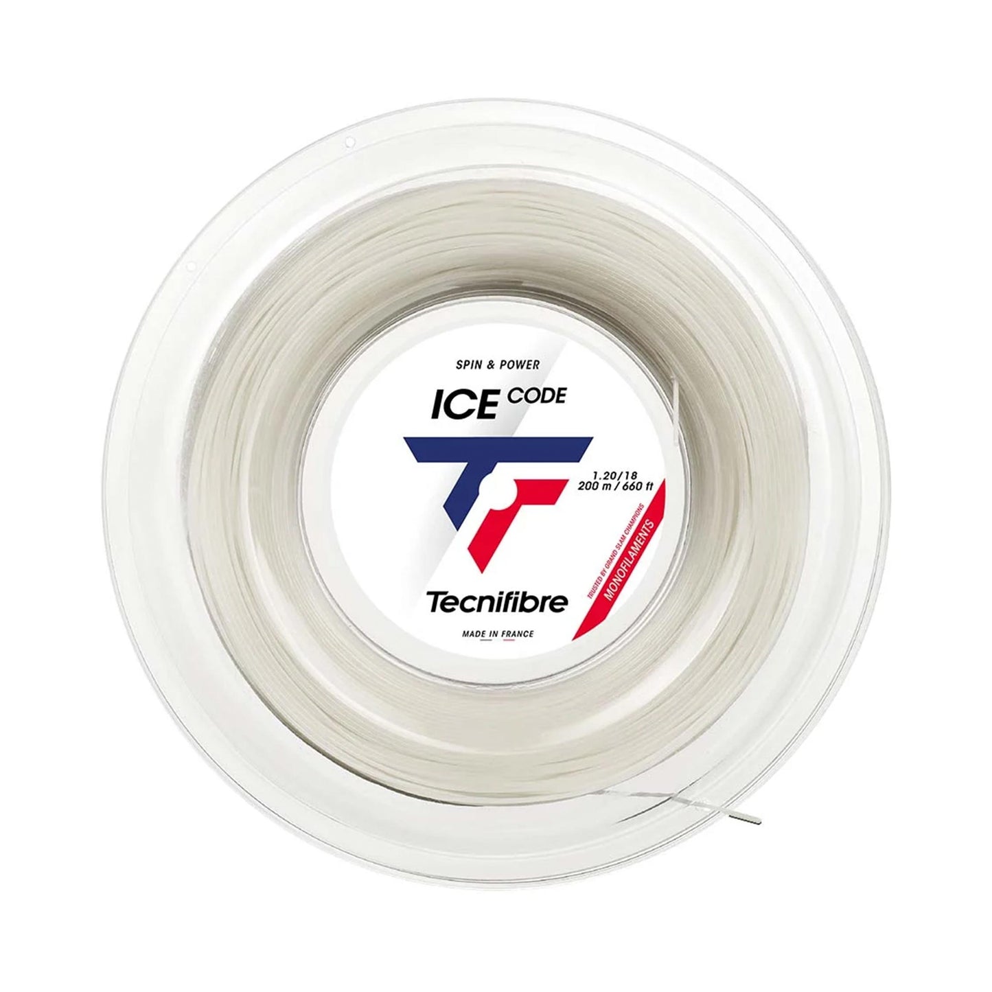 Tecnifibre Ice Code Rol Snaren 200m-Wit Tecnifibre Ice Code Rol Snaren 200m-Wit
