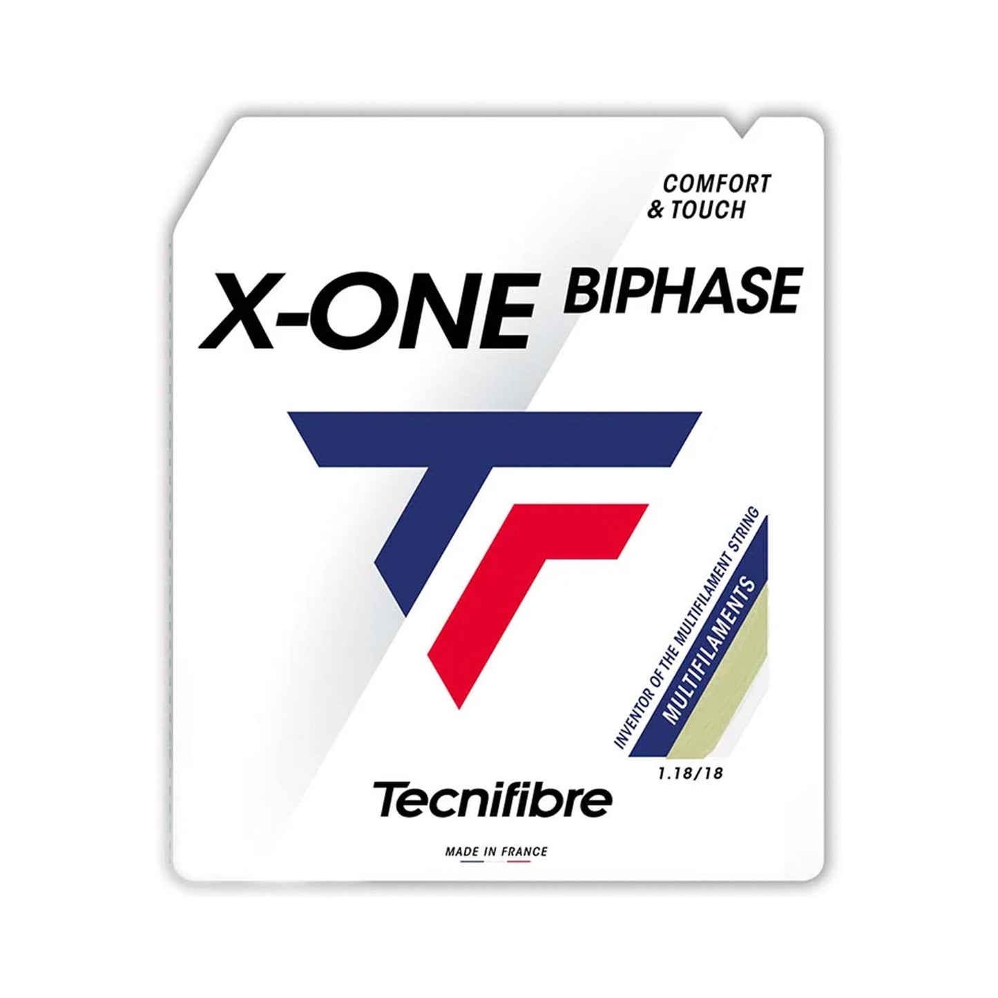 Tecnifibre X-One Biphase 12m Set Snaren-Natuurlijke Kleuren Tecnifibre X-One Biphase 12m Set Snaren-Natuurlijke Kleuren