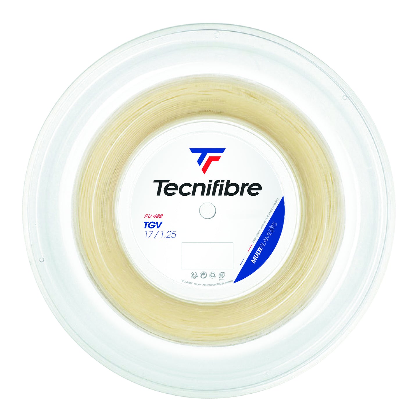 Tecnifibre TGV 200m Rol Snaren-Natuurlijke Kleuren Tecnifibre TGV 200m Rol Snaren-Natuurlijke Kleuren