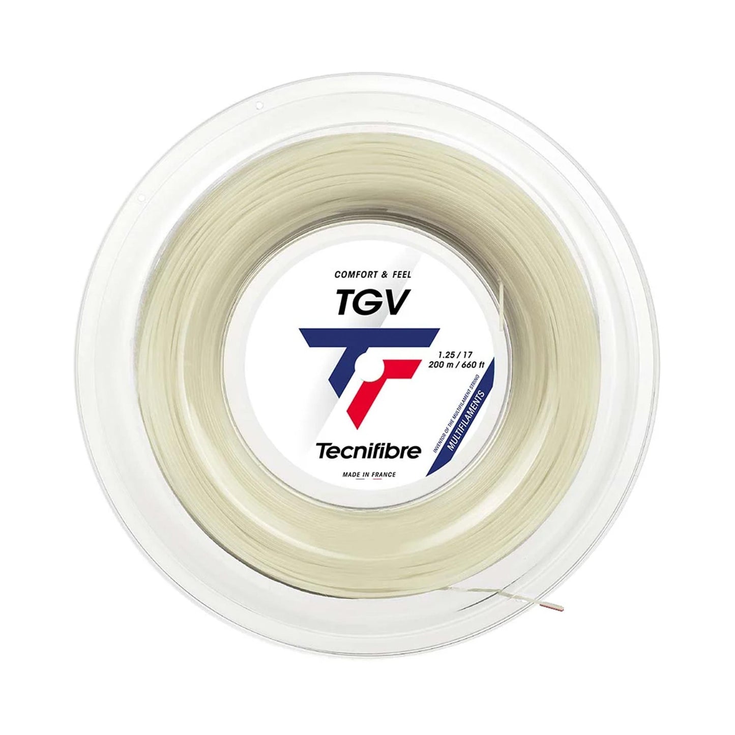 Tecnifibre TGV 200m Rol Snaren-Natuurlijke Kleuren Tecnifibre TGV 200m Rol Snaren-Natuurlijke Kleuren