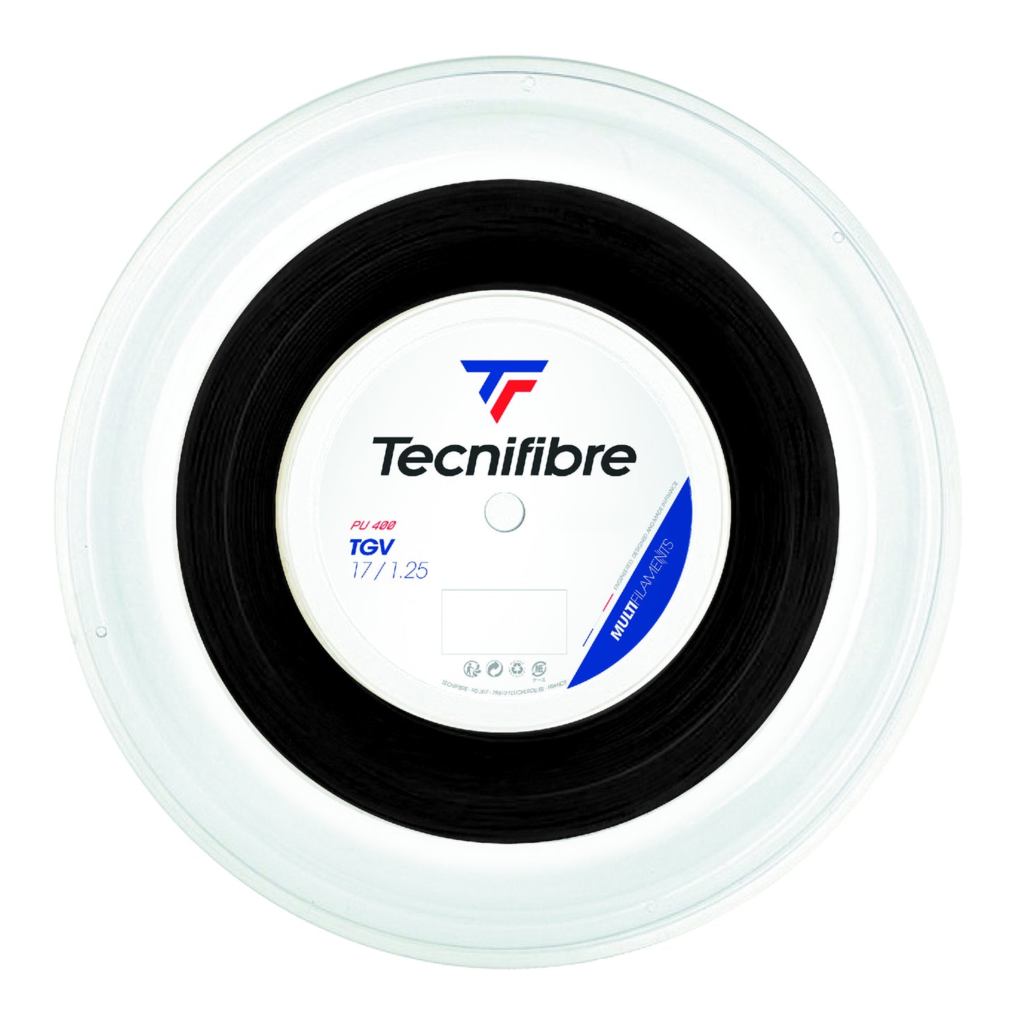 Tecnifibre TGV 200m Rol Snaren-Zwart Tecnifibre TGV 200m Rol Snaren-Zwart