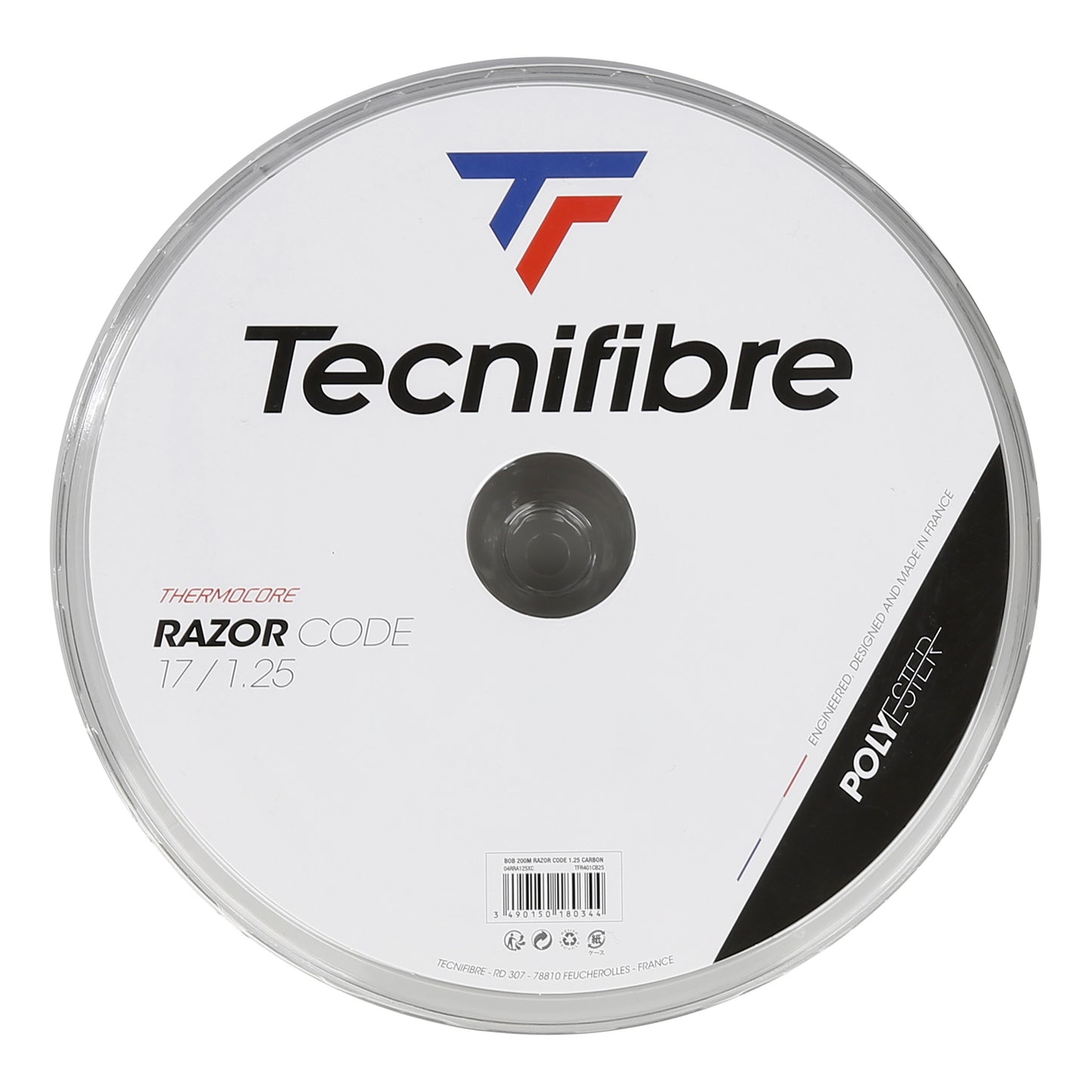Tecnifibre Razor Code 200m Rol Snaren-Grijs Tecnifibre Razor Code 200m Rol Snaren-Grijs