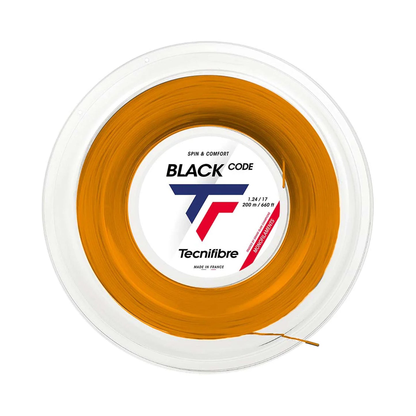 Tecnifibre Black Code Fire 200m Rol Snaren-Oranje,Rood Tecnifibre Black Code Fire 200m Rol Snaren-Oranje,Rood