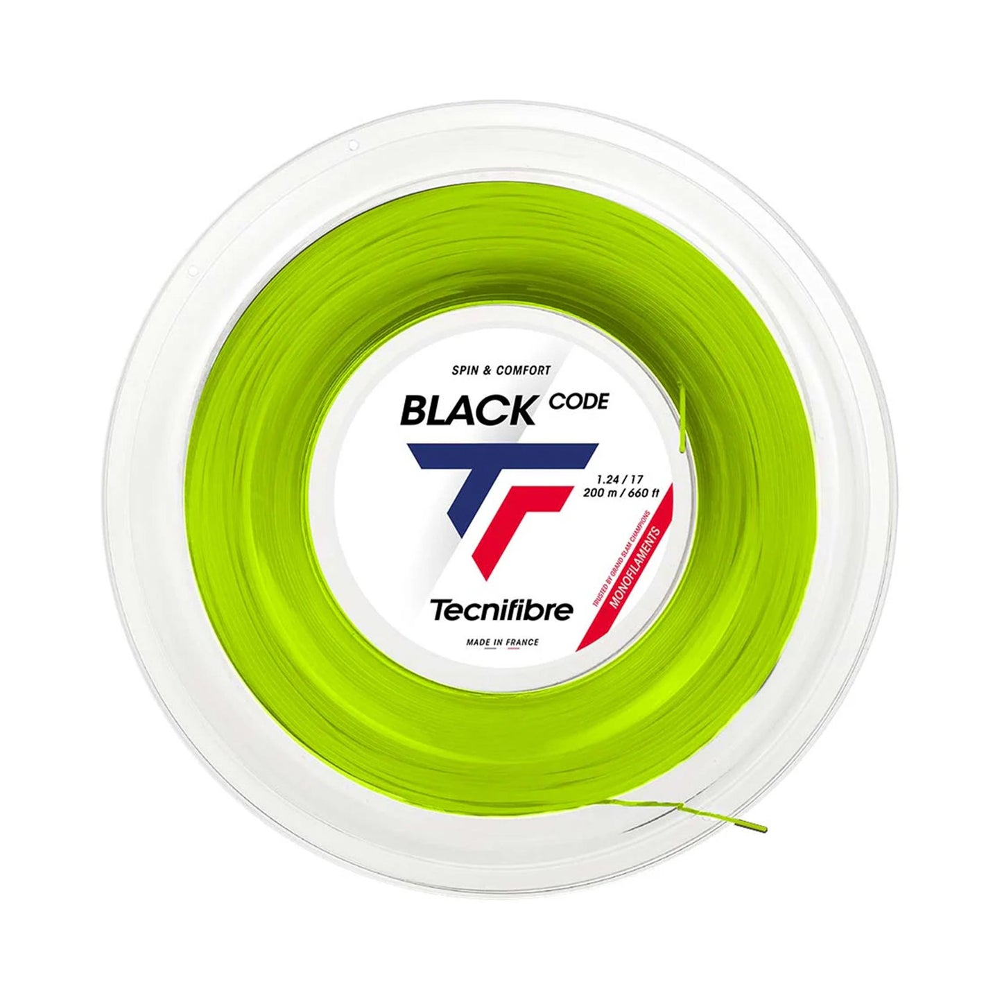 Tecnifibre Black Code 200m Rol Snaren-Limoen Tecnifibre Black Code 200m Rol Snaren-Limoen