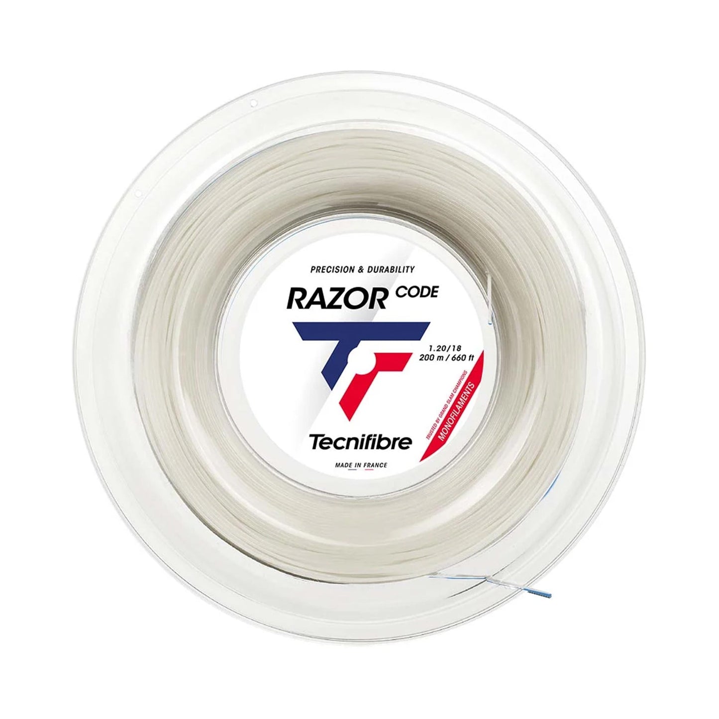 Tecnifibre Razor Code 200m Rol Snaren-Wit Tecnifibre Razor Code 200m Rol Snaren-Wit