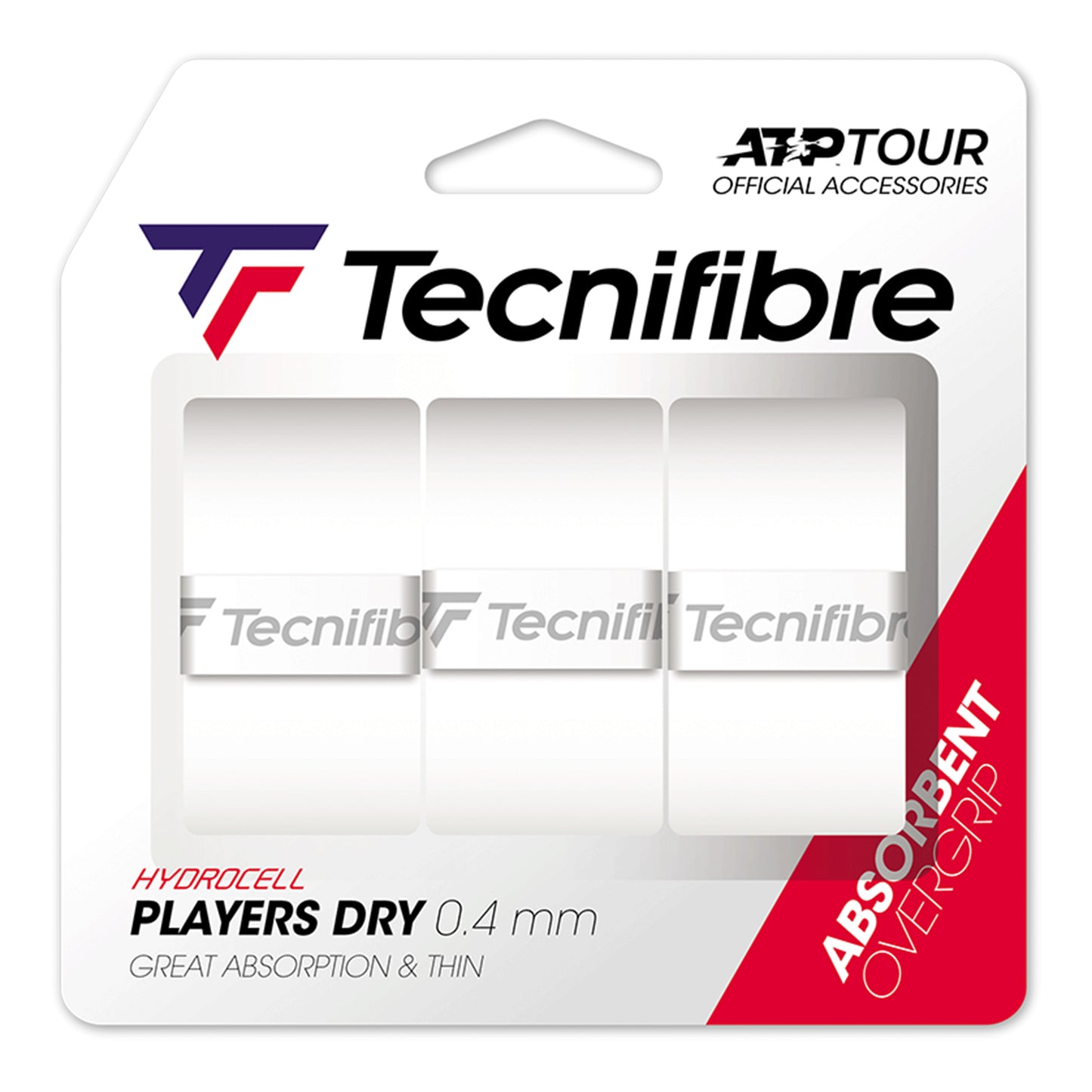 Tecnifibre Players Dry 3er Verpakking 3 Stuks-Wit Tecnifibre Players Dry 3er Verpakking 3 Stuks-Wit