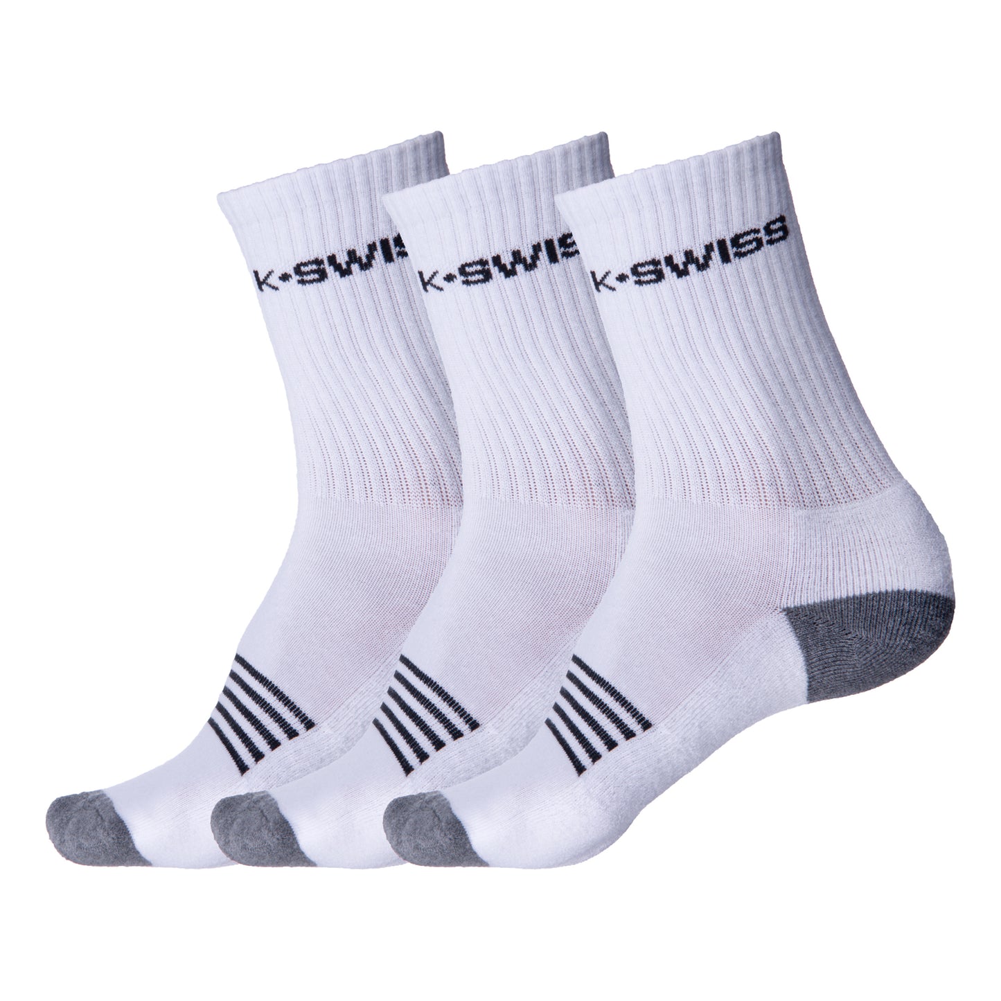 K-Swiss Tennissokken Verpakking 3 Stuks Heren-Wit,Zwart K-Swiss Tennissokken Verpakking 3 Stuks Heren-Wit,Zwart