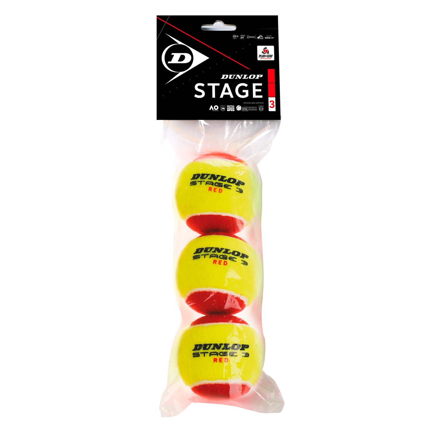 Dunlop Mini Tennis (Stage 3) Red Zak Met 3 Stuks Dunlop Mini Tennis (Stage 3) Red Zak Met 3 Stuks