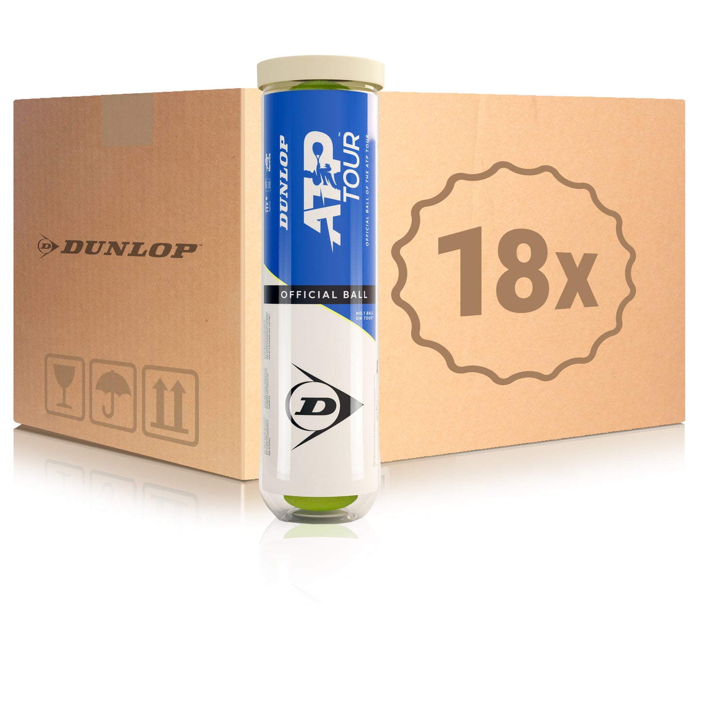 Dunlop 18x verpakking 4 stuks ATP In een doos Dunlop 18x verpakking 4 stuks ATP In een doos