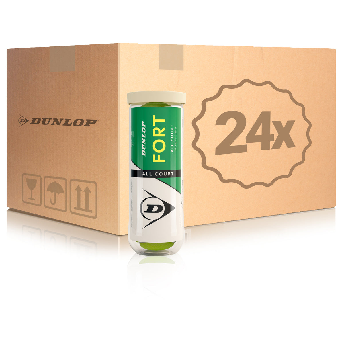 Dunlop 24x verpakking 3 stuks Fort All Court Dunlop 24x verpakking 3 stuks Fort All Court
