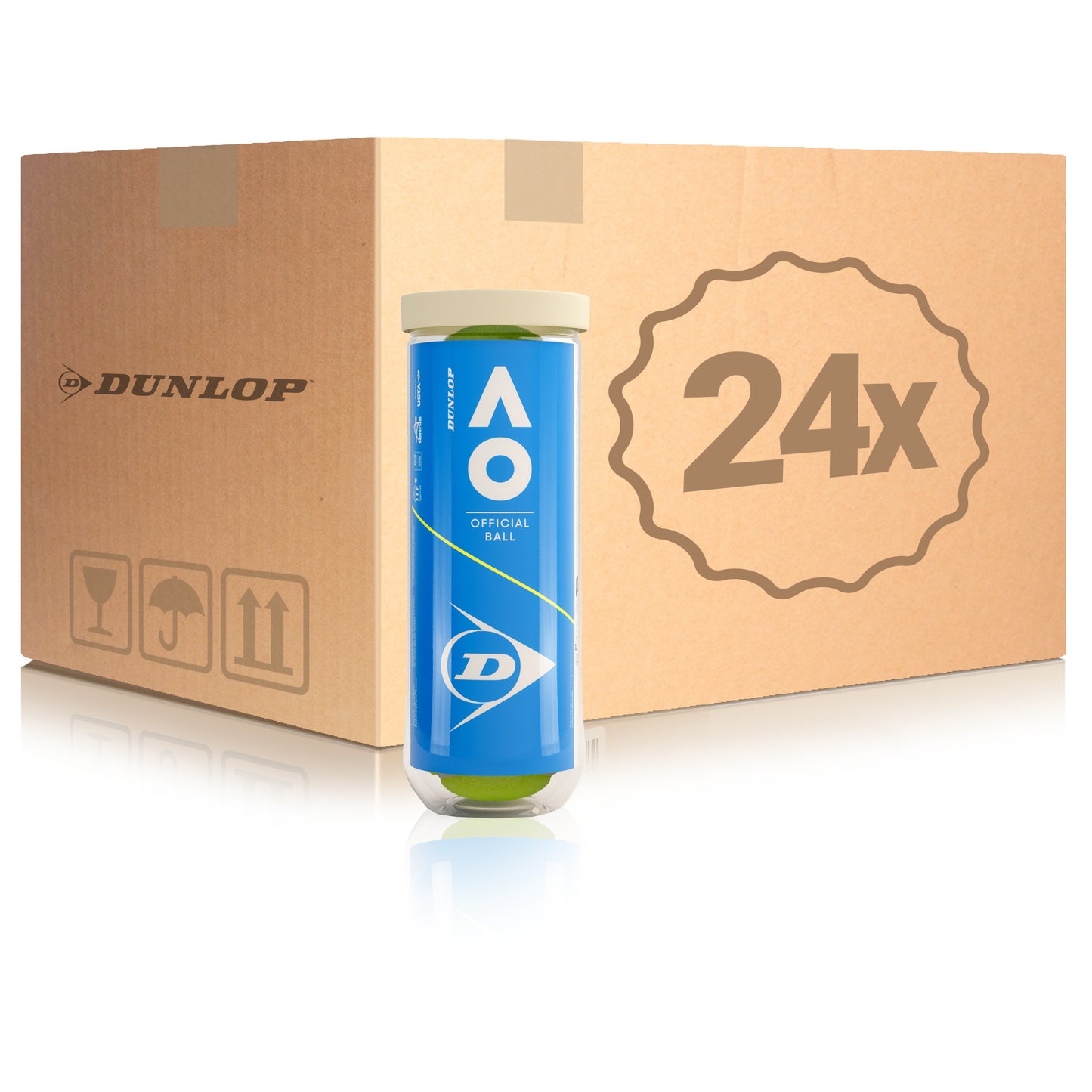 Dunlop 24x verpakking 3 stuks Australian Open Dunlop 24x verpakking 3 stuks Australian Open