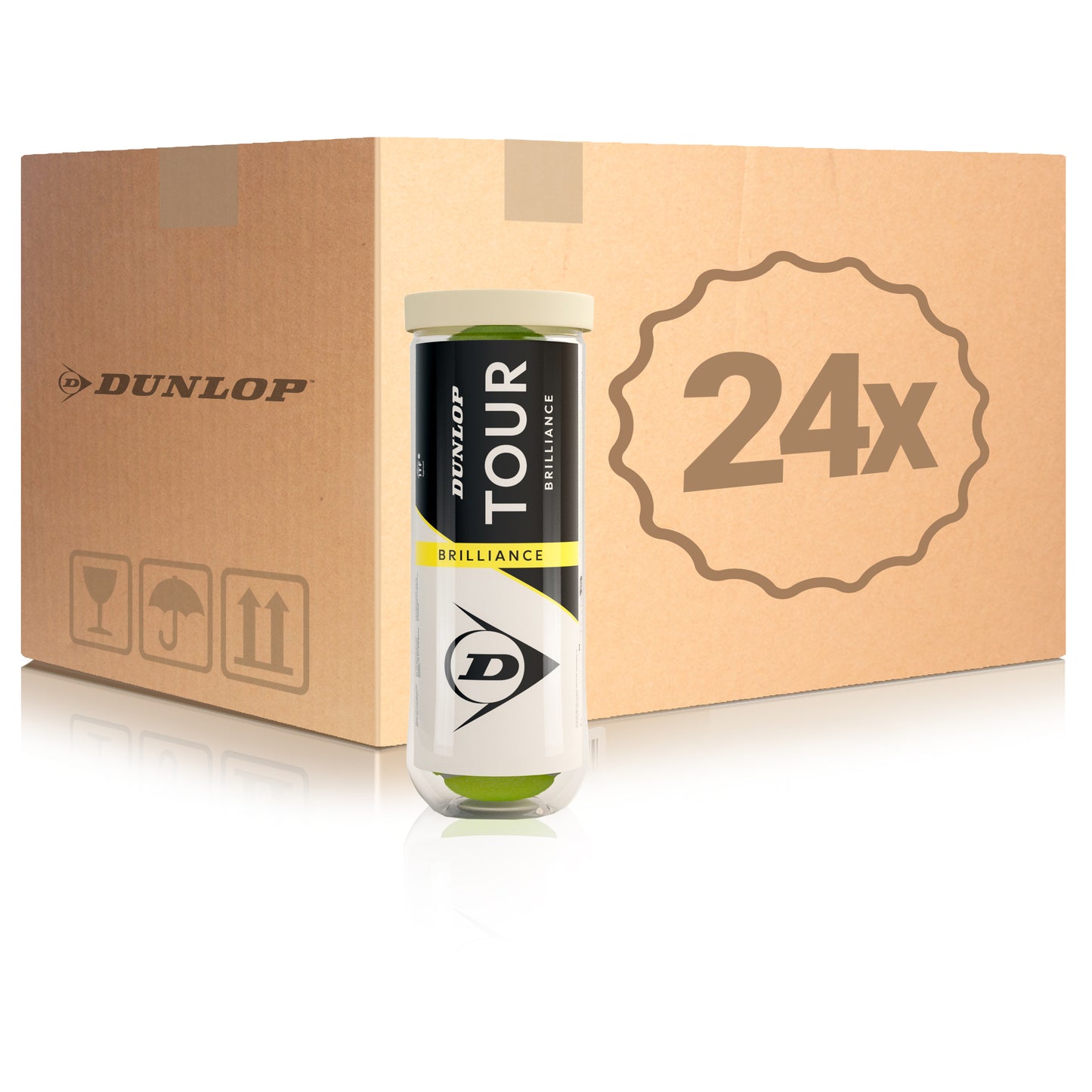 Dunlop 24x verpakking 3 stuks Tour Brilliance Dunlop 24x verpakking 3 stuks Tour Brilliance
