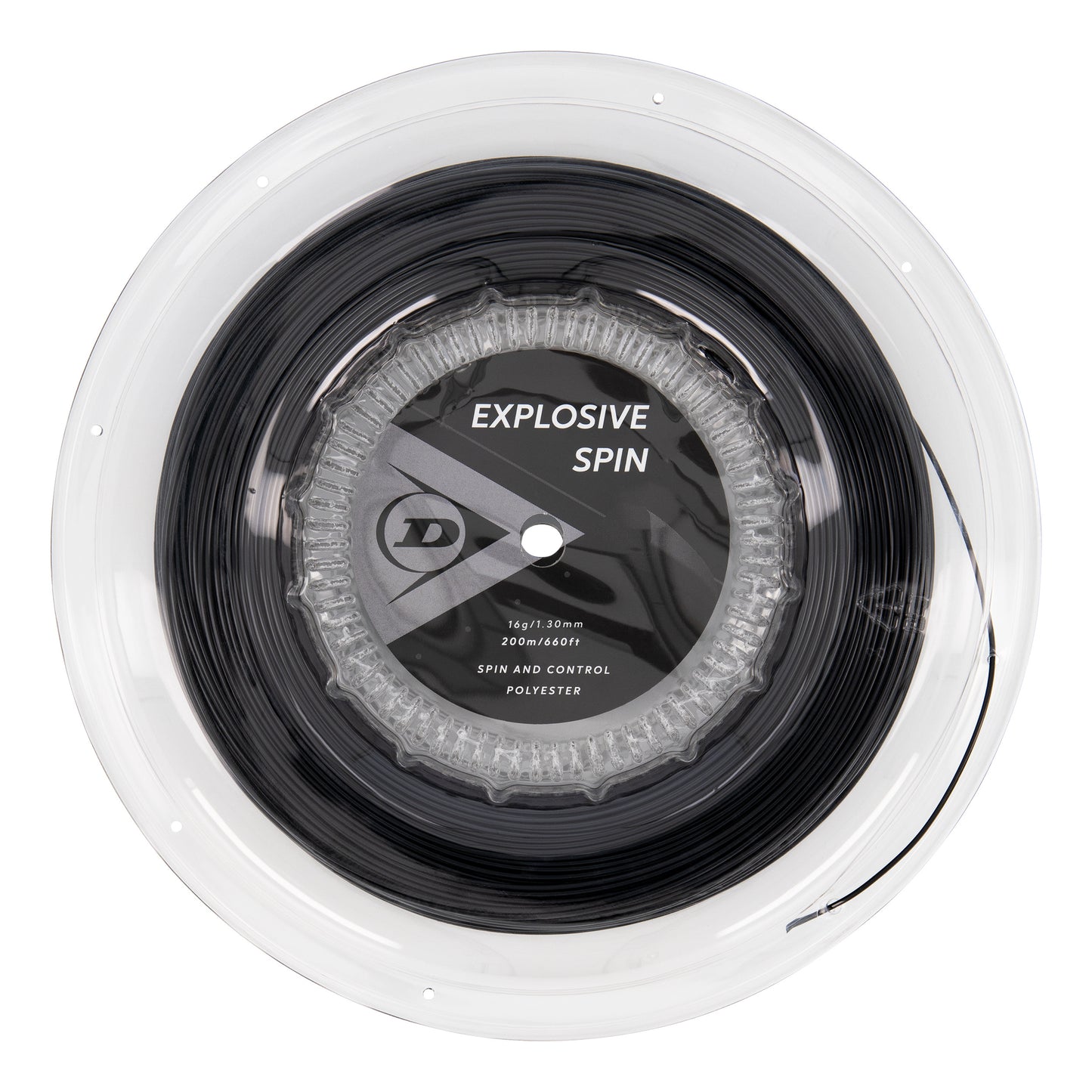 Dunlop Explosive Spin Rol Snaren 200m-Zwart Dunlop Explosive Spin Rol Snaren 200m-Zwart