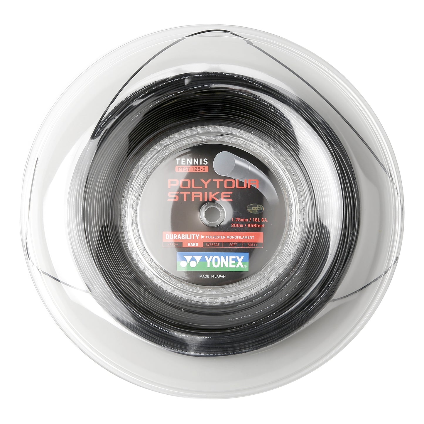Yonex Poly Tour Strike Rol snaren 200m - zwart Yonex Poly Tour Strike Rol snaren 200m - zwart