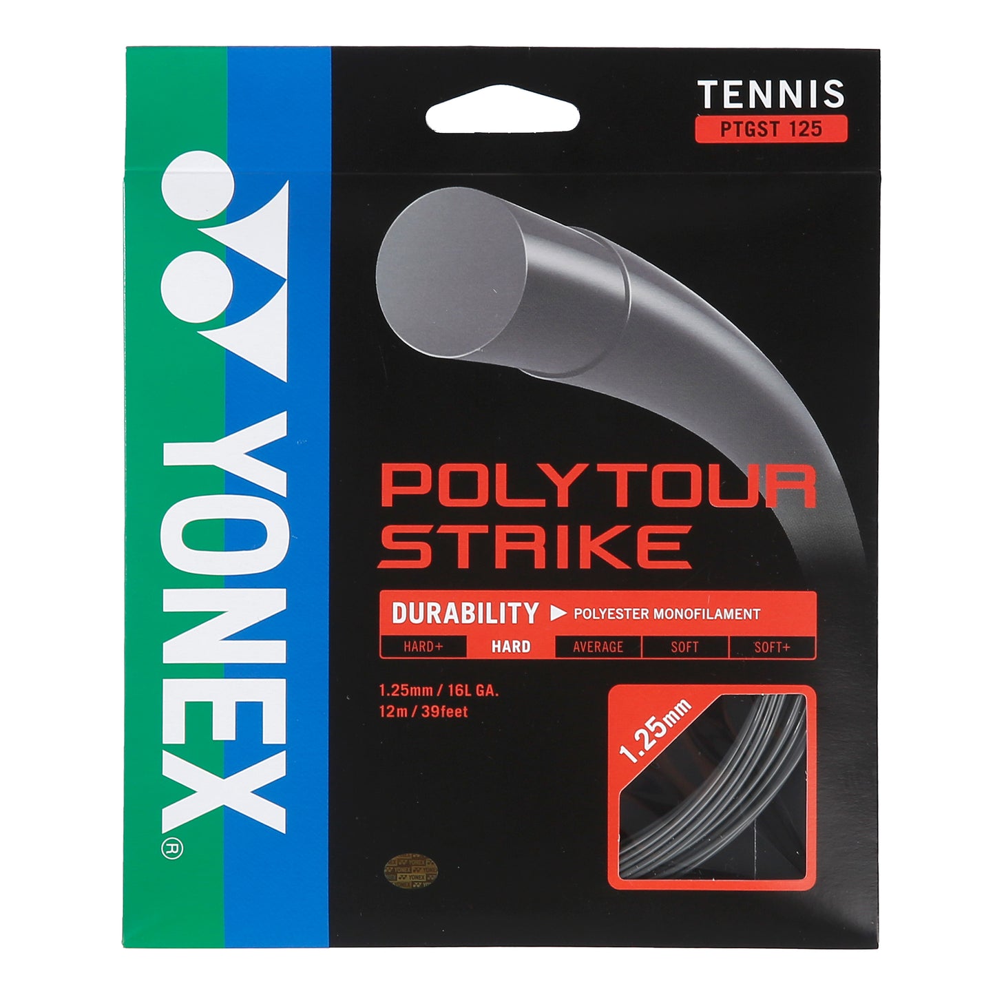 Yonex Poly Tour Strike Set snaren 12m - donkergrijs Yonex Poly Tour Strike Set snaren 12m - donkergrijs