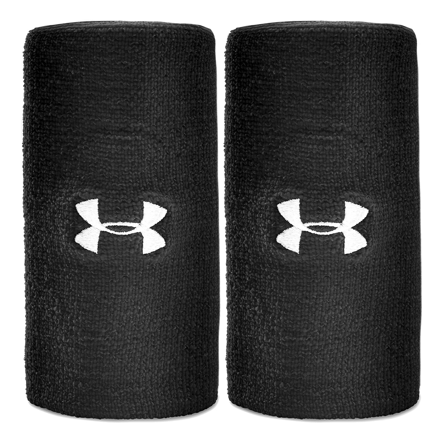 Under Armour Performance Zweetband Verpakking 2 stuks lang - zwart, wit Under Armour Performance Zweetband Verpakking 2 stuks lang - zwart, wit
