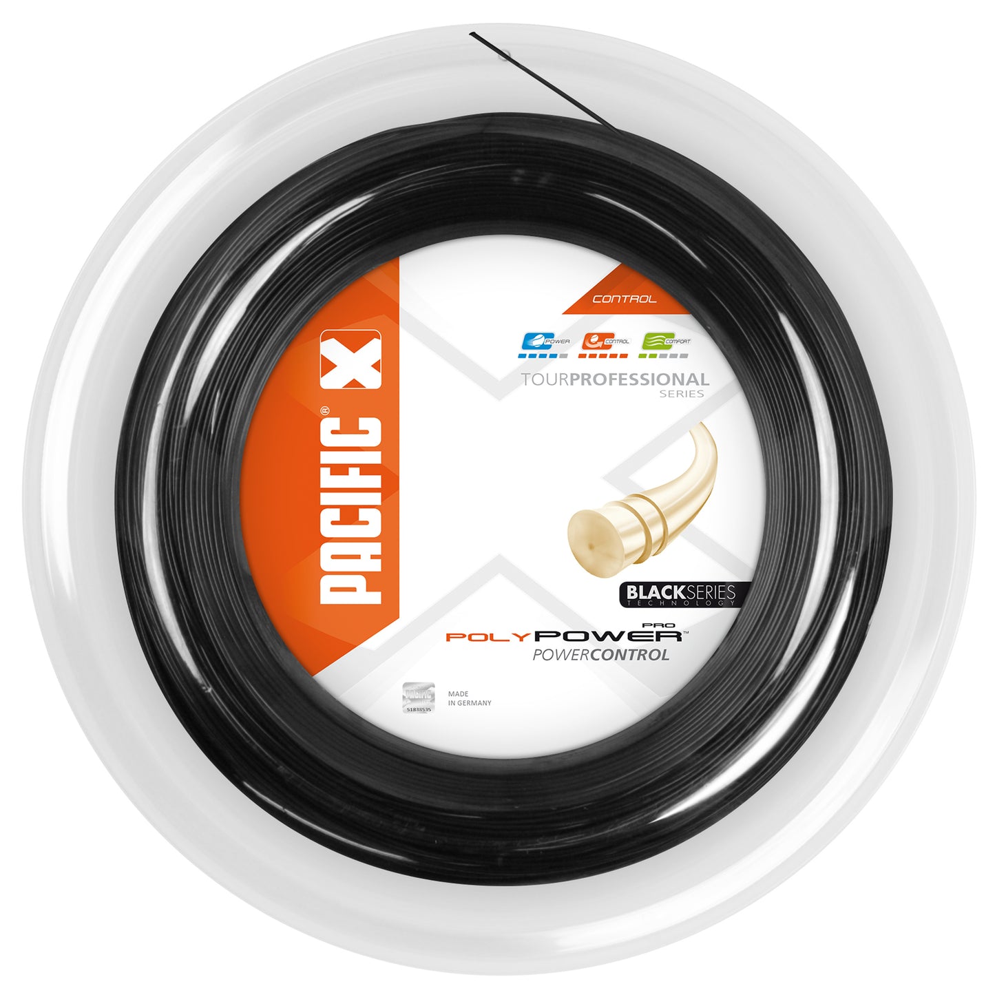 Pacific Poly Power Pro Rol Snaren 200m-Zwart Pacific Poly Power Pro Rol Snaren 200m-Zwart