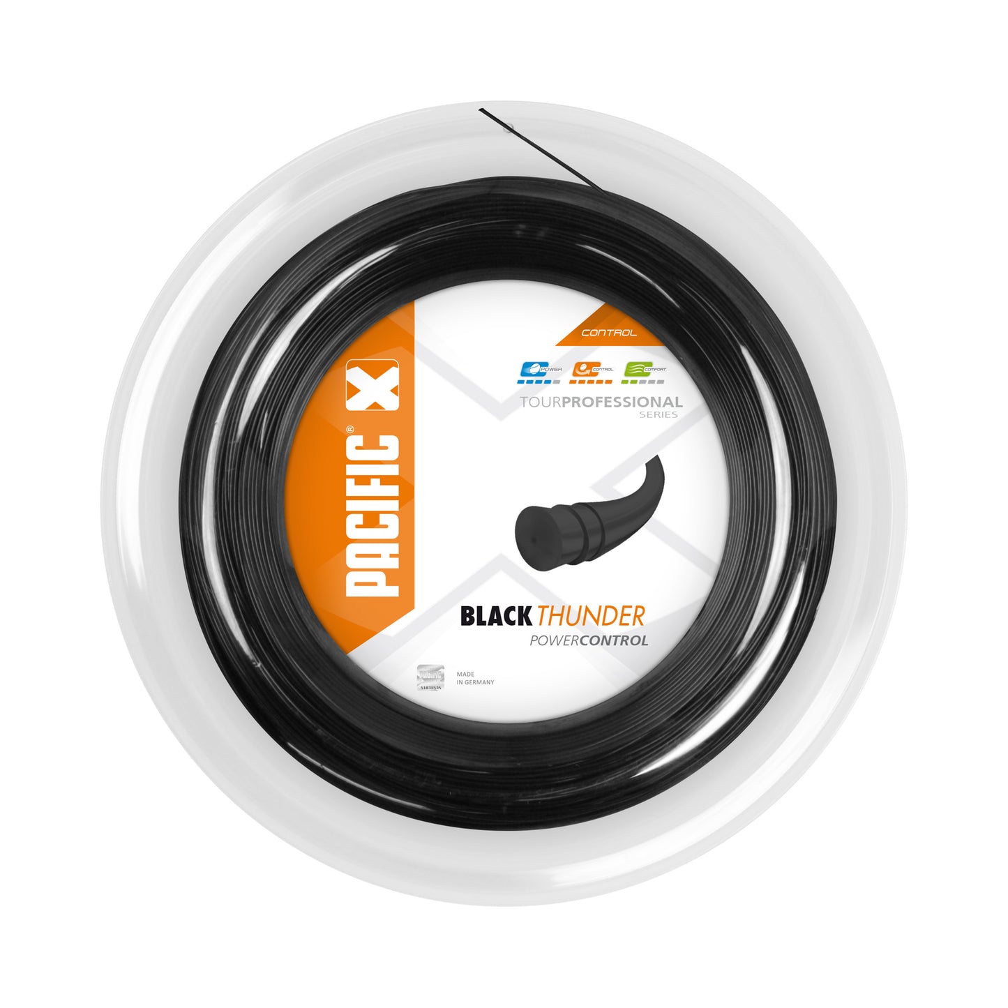 Pacific Black Thunder Rol Snaren 200m-Zwart Pacific Black Thunder Rol Snaren 200m-Zwart