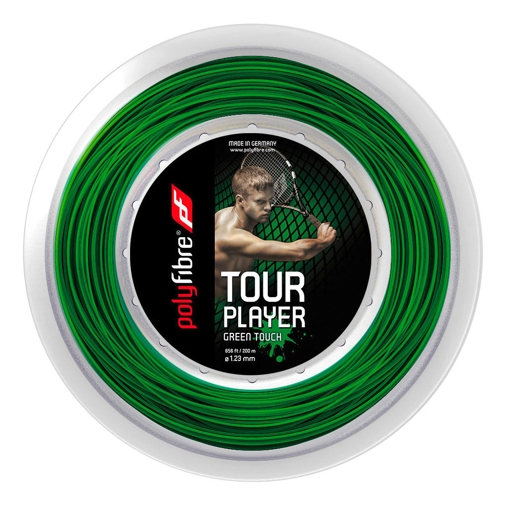 Polyfibre Tour Player Touch Rol Snaren 200m-Groen Polyfibre Tour Player Touch Rol Snaren 200m-Groen
