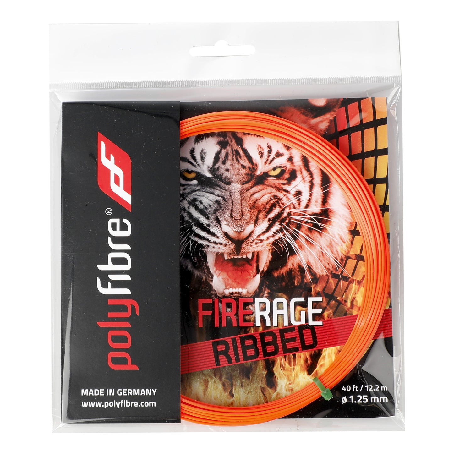 Polyfibre Firerage Ribbed 12m Set Snaren-Rood Polyfibre Firerage Ribbed 12m Set Snaren-Rood