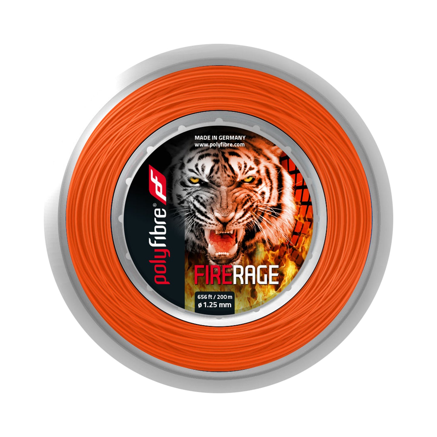 Polyfibre Fire Rage 200m Rol Snaren-Rood Polyfibre Fire Rage 200m Rol Snaren-Rood