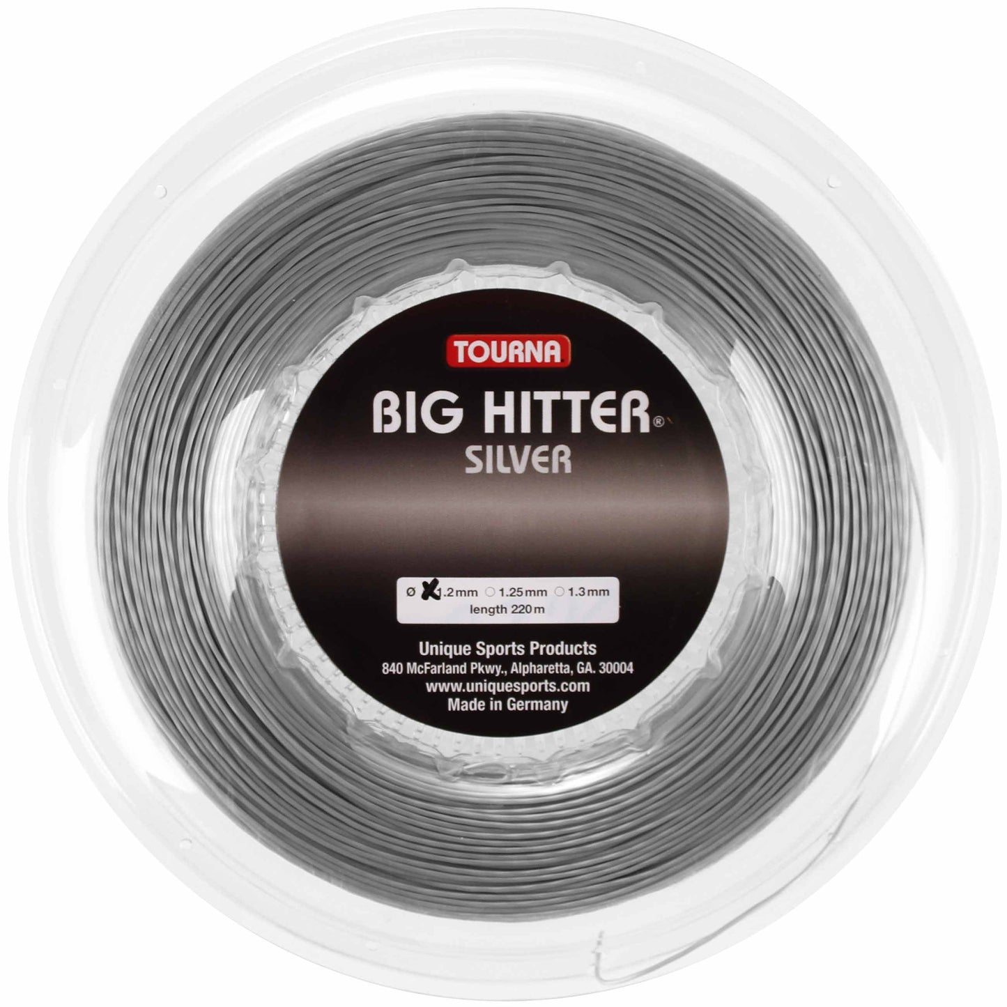 Tourna Big Hitter Rol Snaren 220m-Zilver Tourna Big Hitter Rol Snaren 220m-Zilver